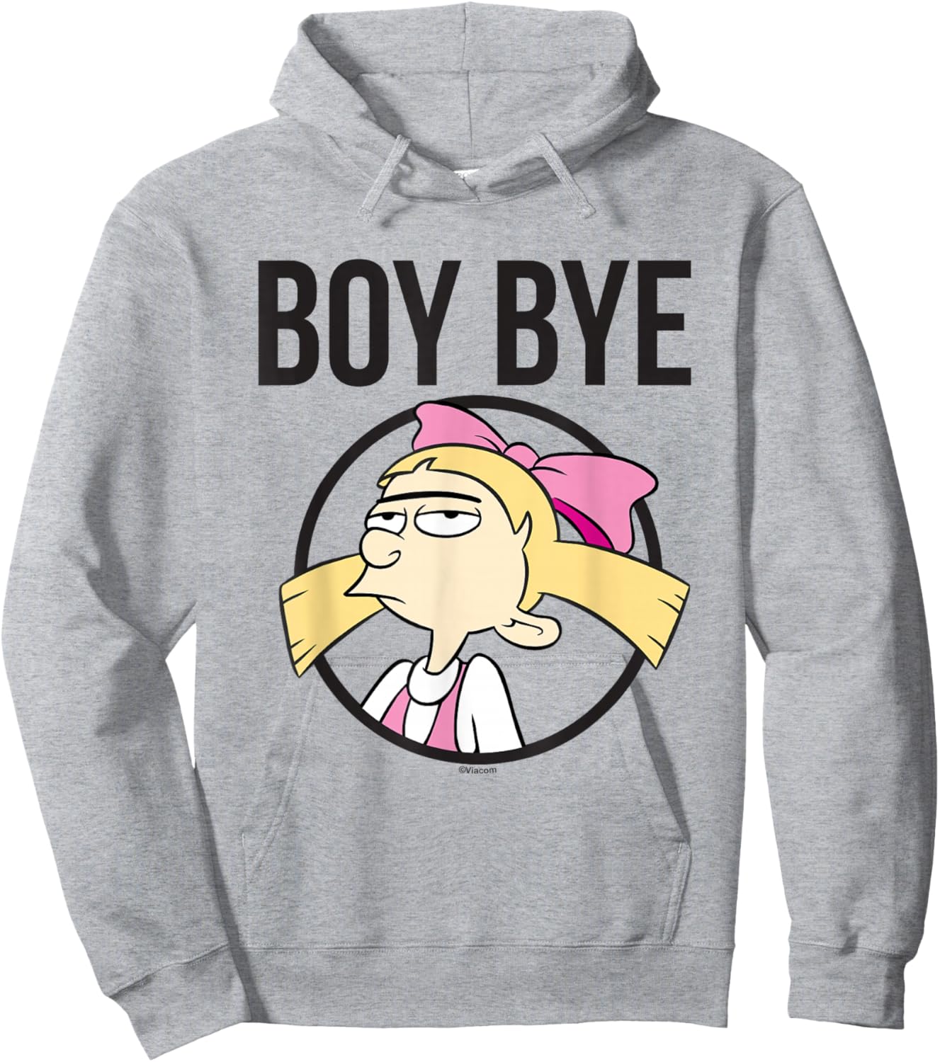 Hey Arnold! Iconic Helga Boy Bye Big Chest Portrait Frame Hoodie - Hoodie | Ash