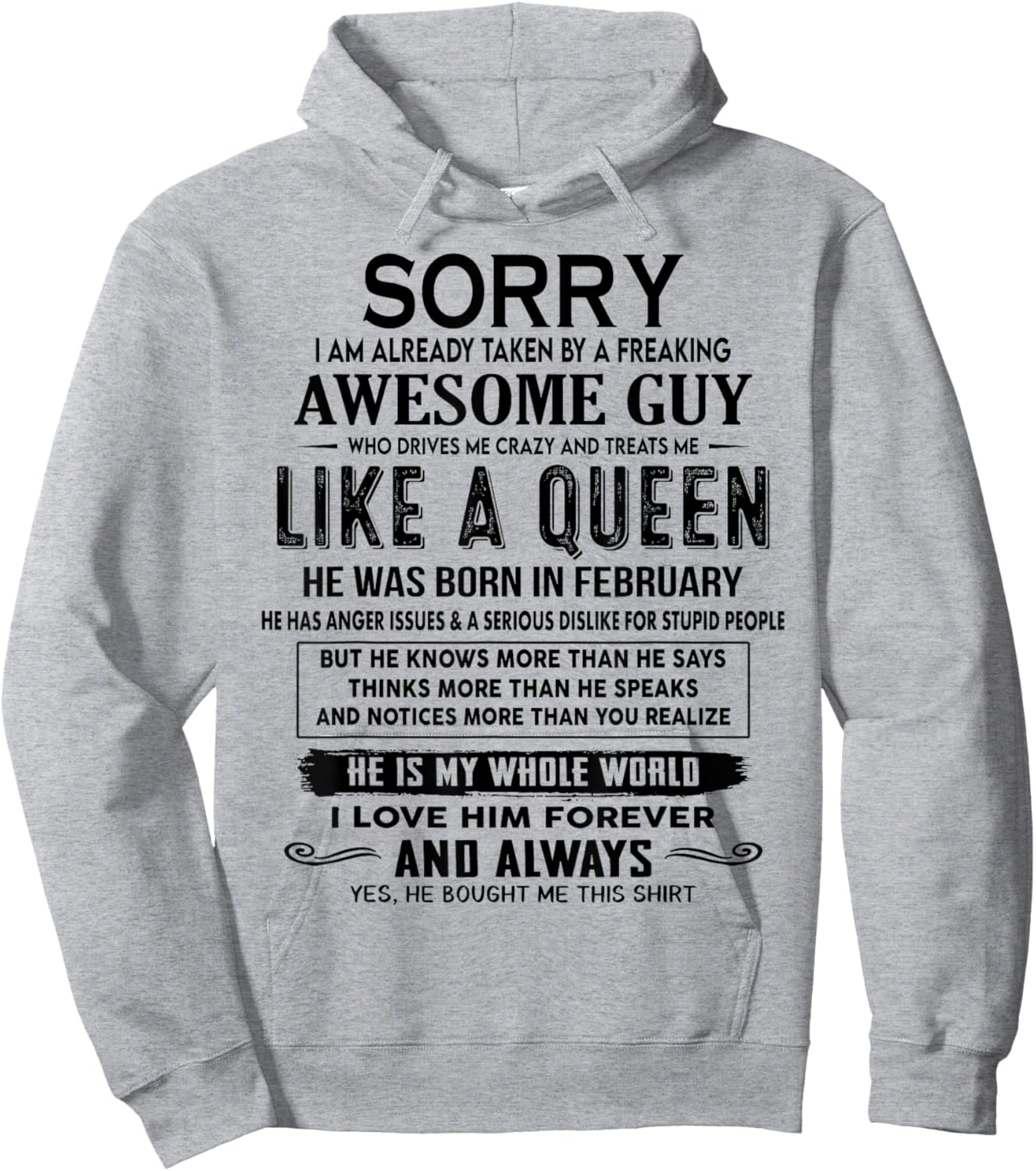 Sorry I Am Already Taken By A Freaking Awesome Guy Who Drive Hoodie - Hoodie | Ash