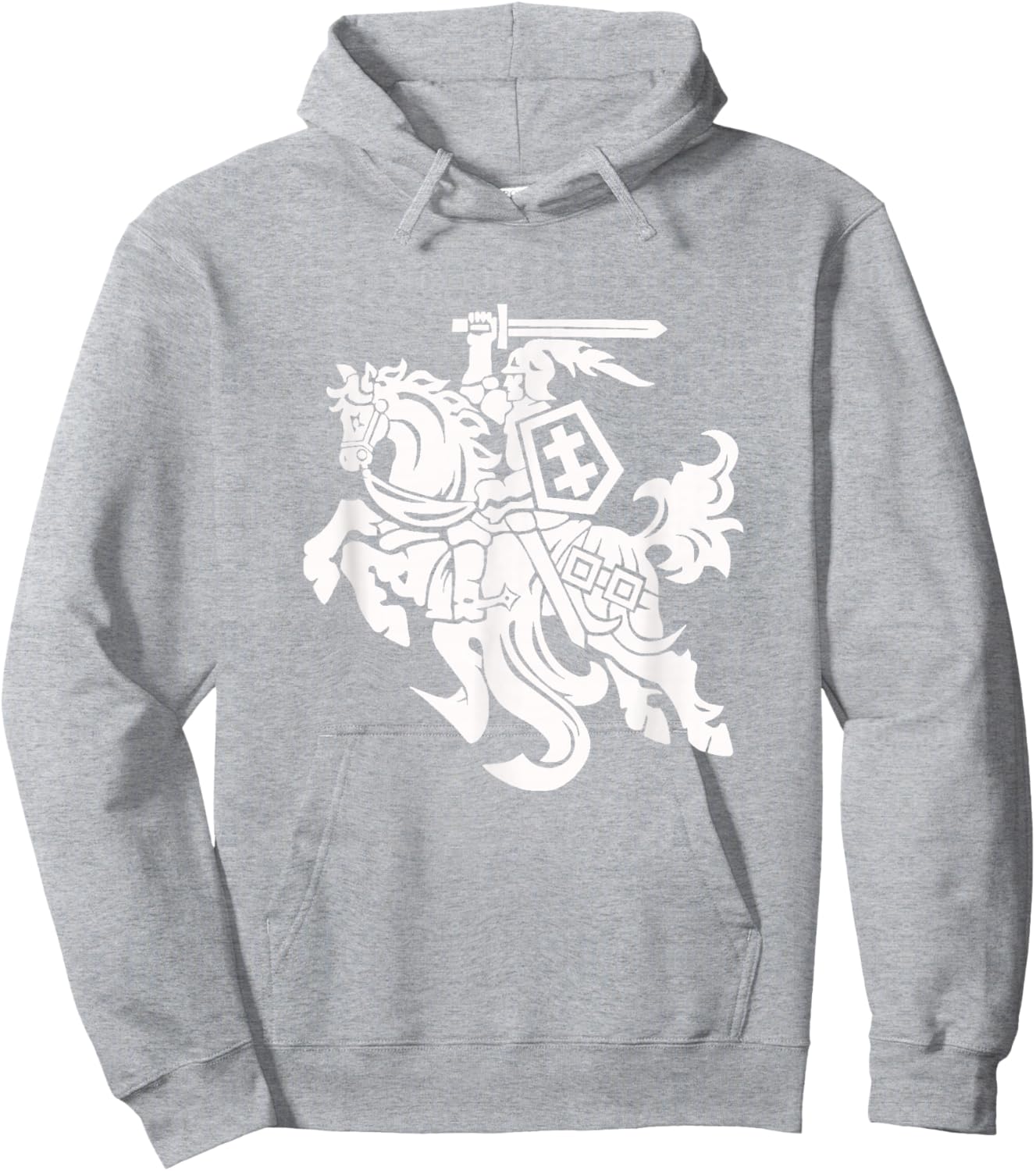 Lithuania Vytis National Flag Attribute Coat of Arms Lietuva Hoodie - Hoodie | Ash