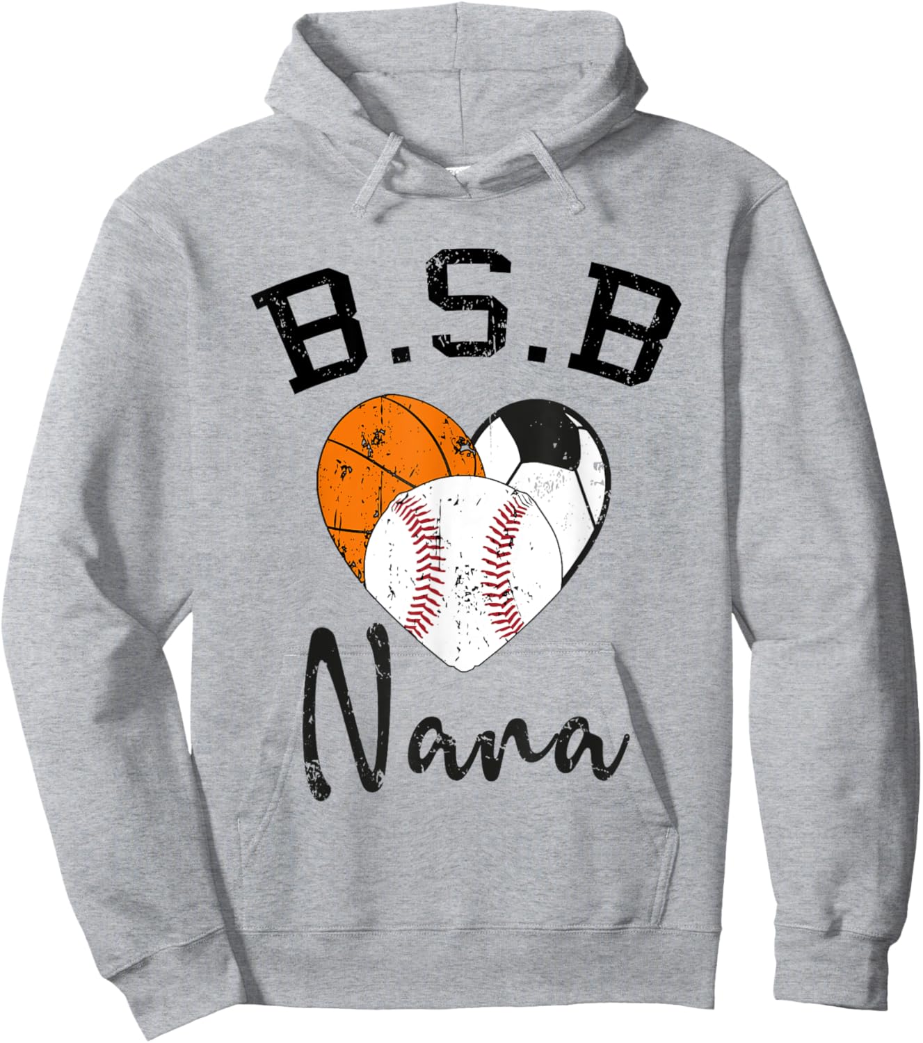 Basketball Soccer Baseball Nana Hoodie - Hoodie | Ash