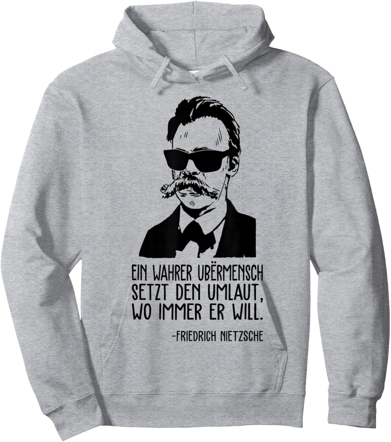 Friedrich Nietzsche Philosophy German Philosopher Hoodie - Hoodie | Ash