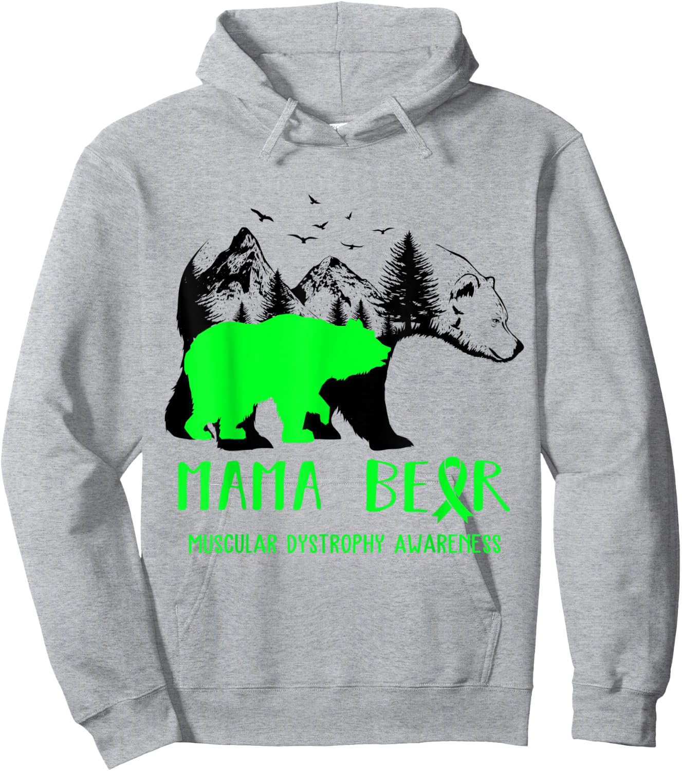 Mama Bear Muscular Dystrophy Awareness Shirt Men Hoodie - Hoodie | Ash