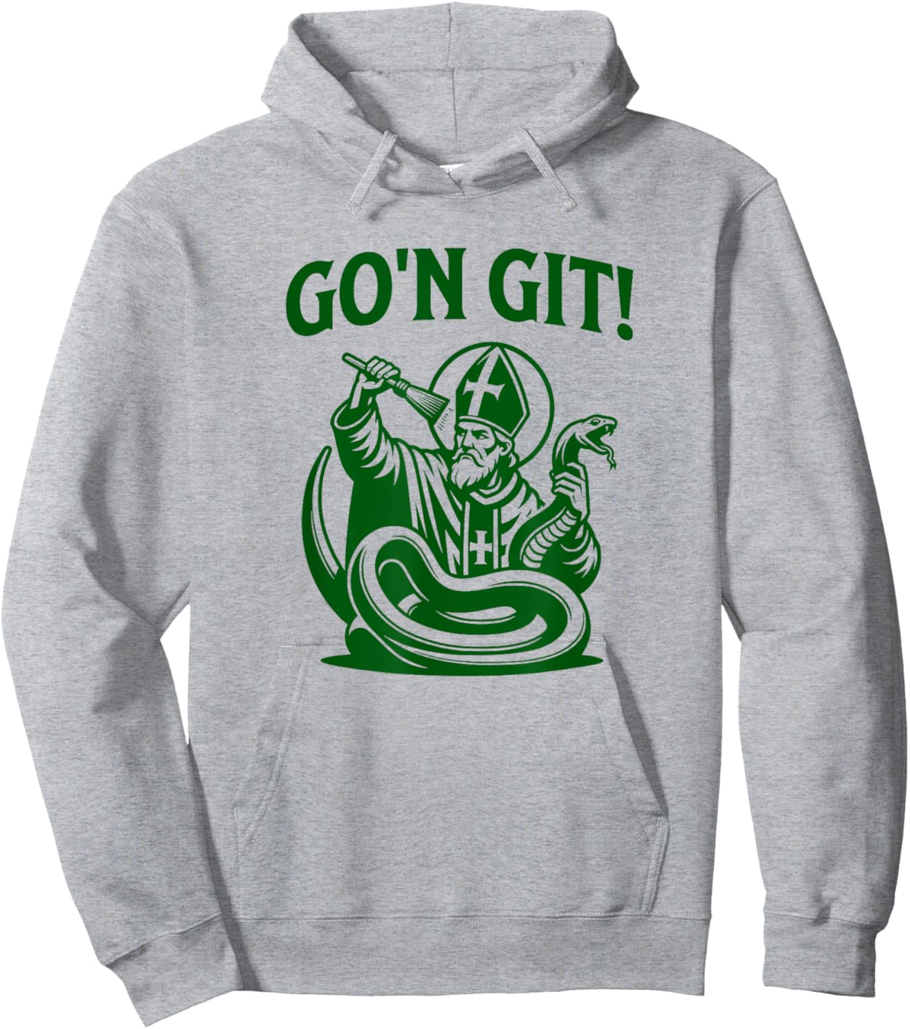 Funny Go'n Git St Patrick's Day Snake Hoodie - Hoodie | Ash