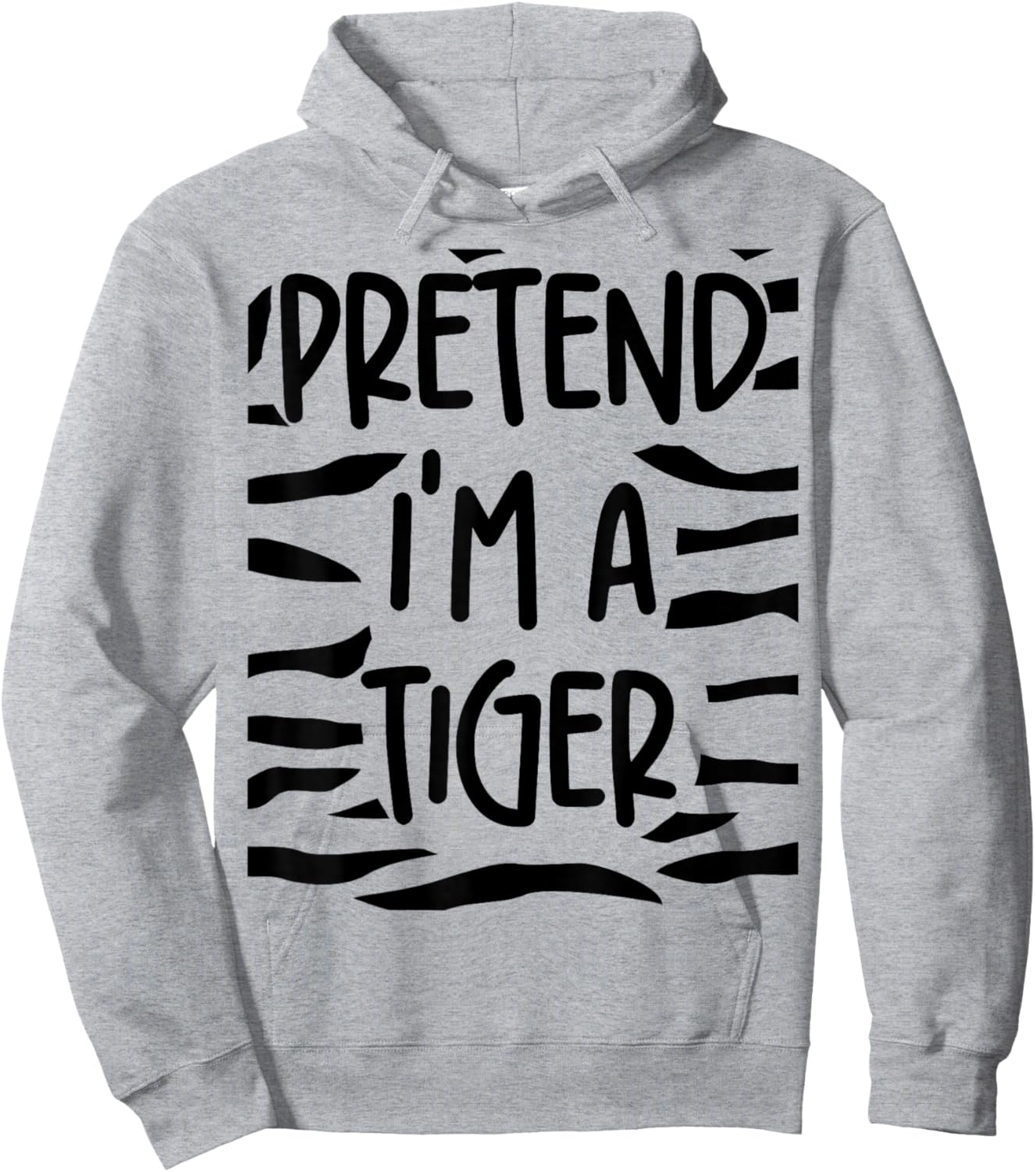 Pretend I'm A Tiger Halloween Lazy Costume Matching Friends Hoodie - Hoodie | Ash