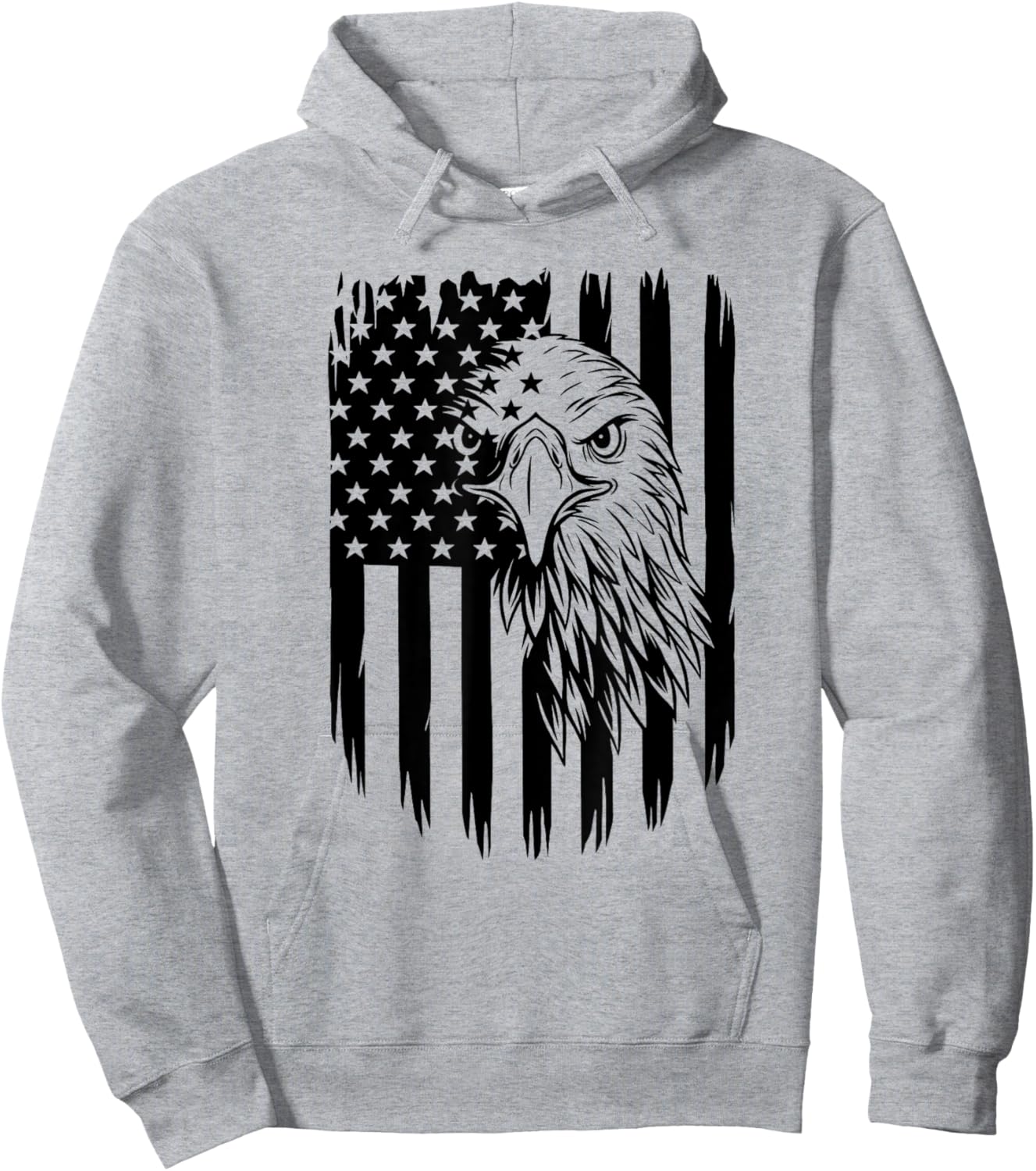Bald Eagle 4th of July Christmas Gifts American USA Flag Kids Men Hoodie - Hoodie | Ash