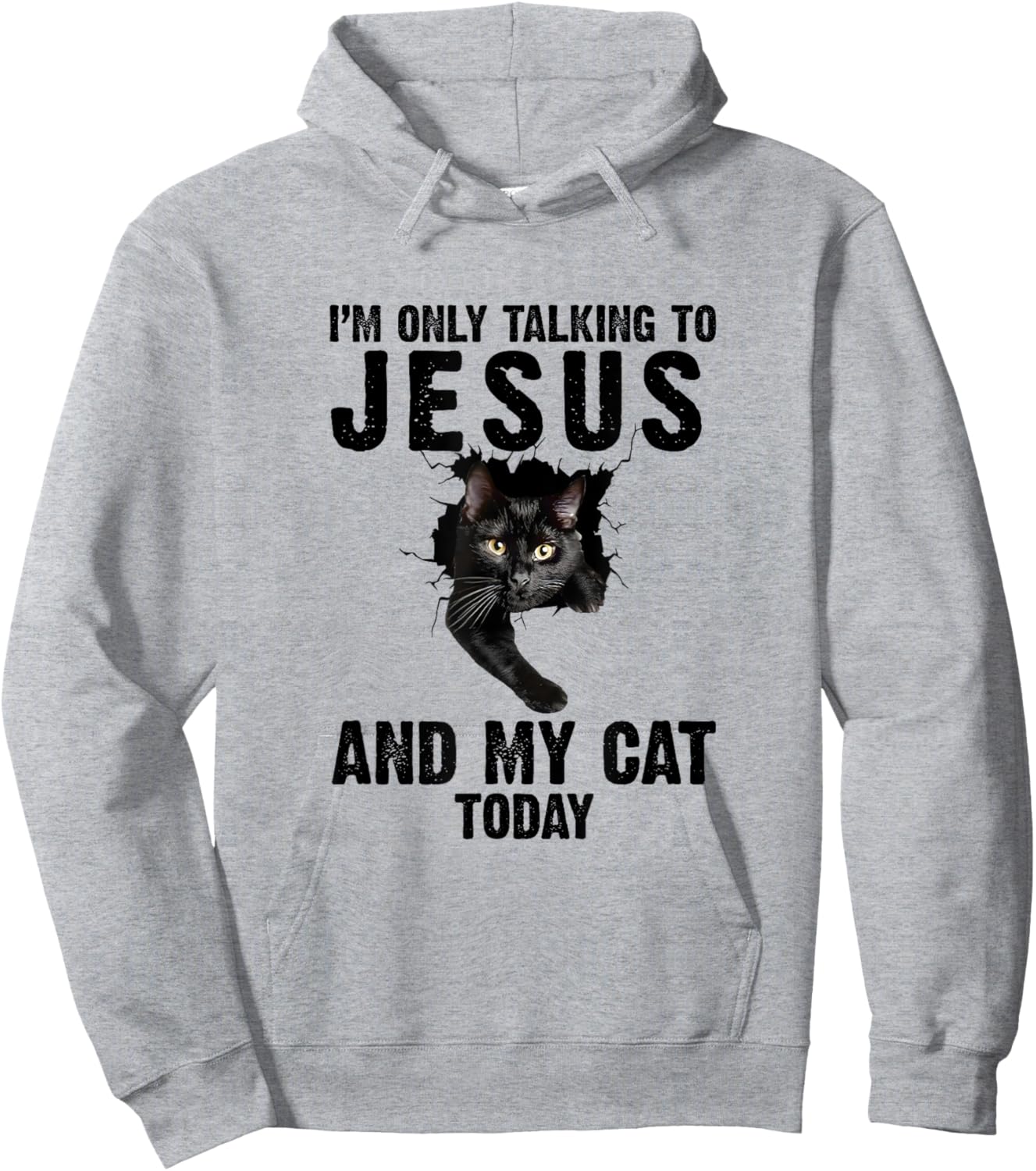 I'm Only Talking To Jesus And My Cat Today Women Hoodie - Hoodie | Ash