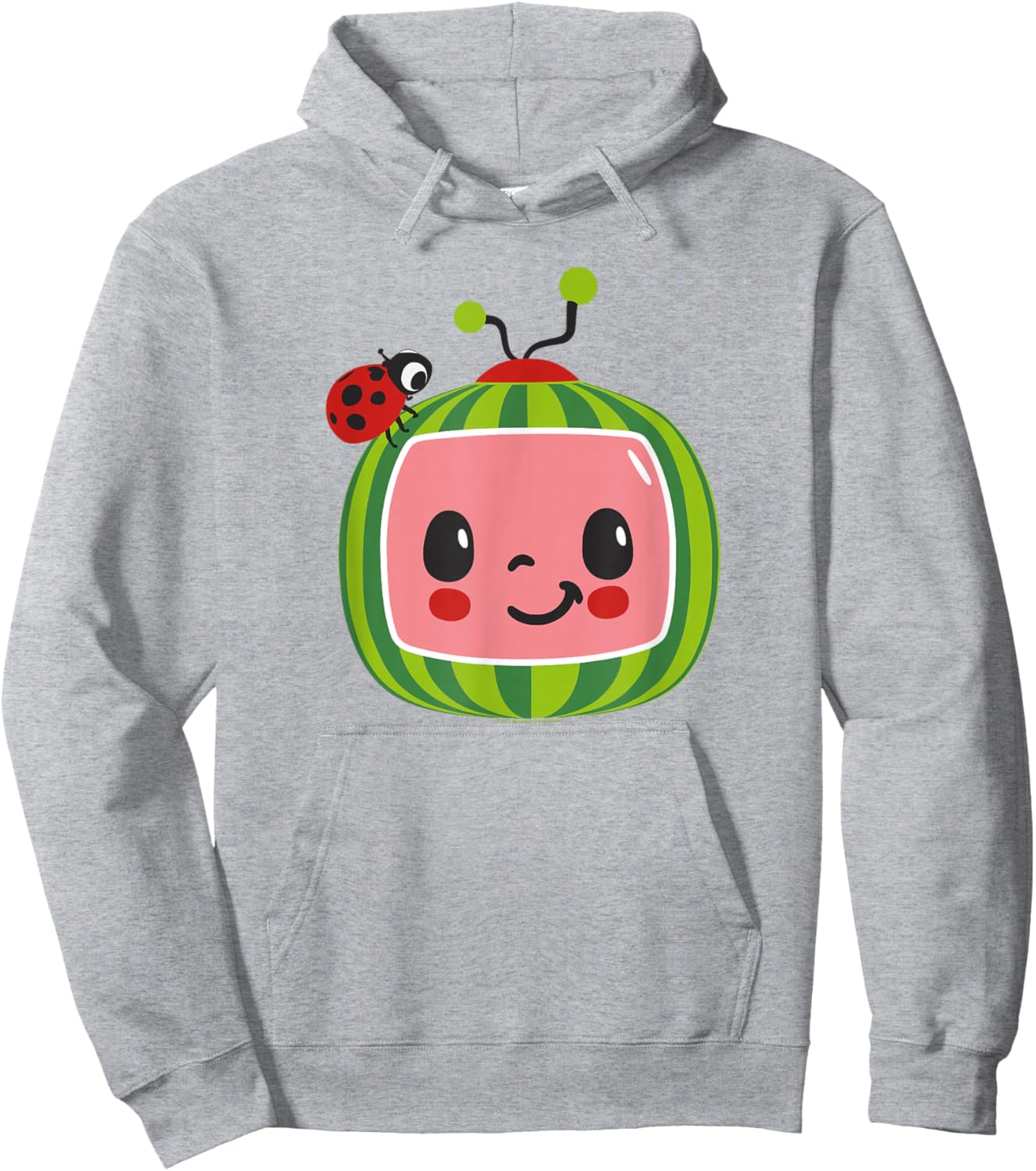 CoComelon Classic Smiling Centered Ladybug Hoodie - Hoodie | Ash