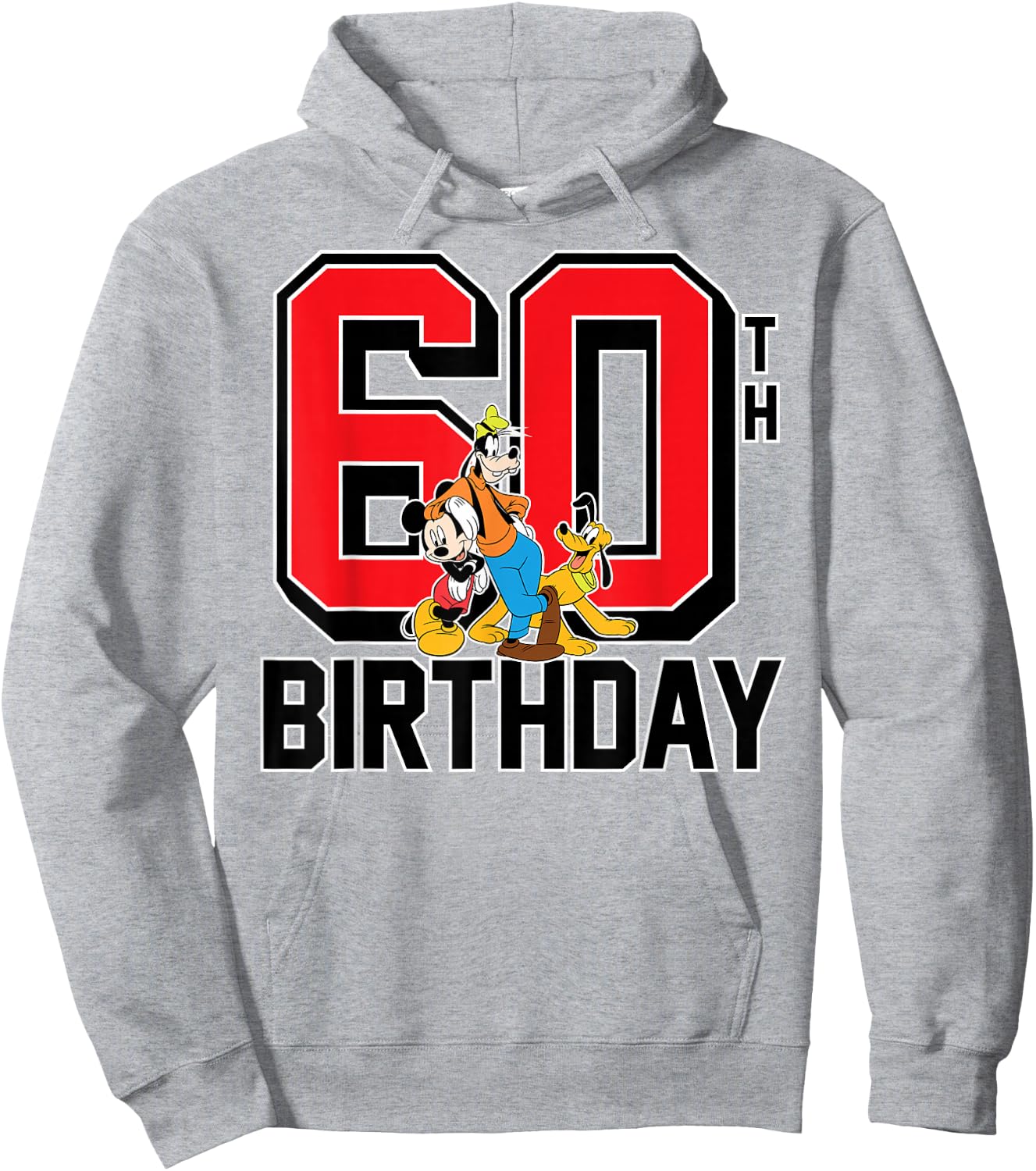 Mickey Mouse - Goofy Pluto 60th Birthday Hoodie - Hoodie | Ash