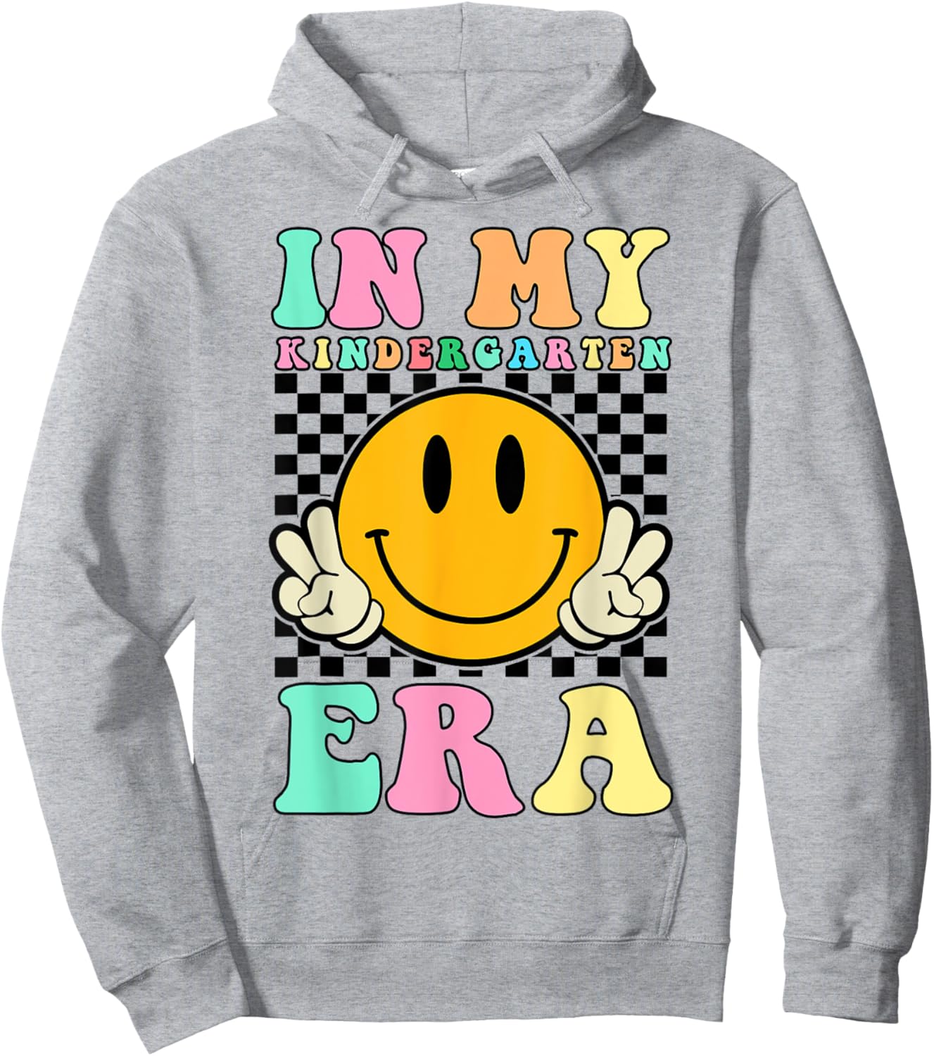 In My Kindergarten Era Retro Back To School Teacher Student Hoodie - Hoodie | Ash