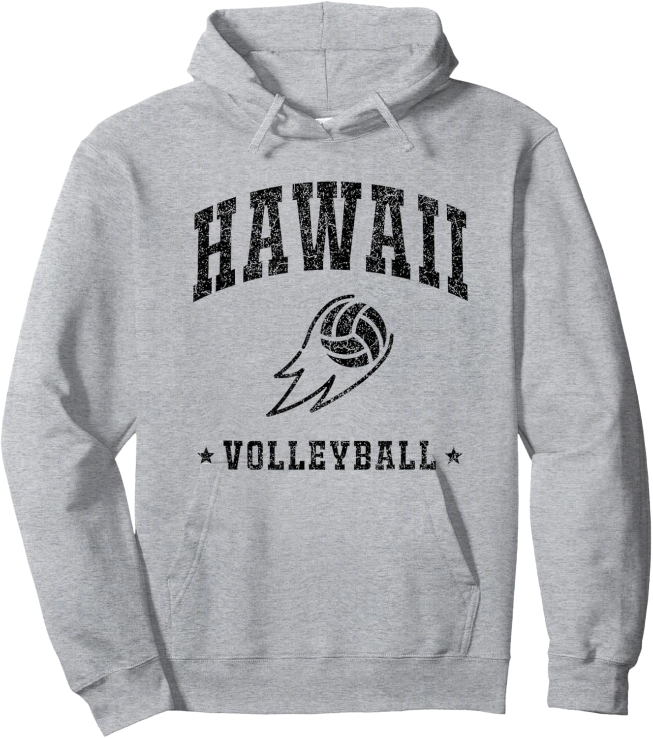Hawaii Volleyball Vintage Gameday Retro Volleyball Lover Hoodie - Hoodie | Ash