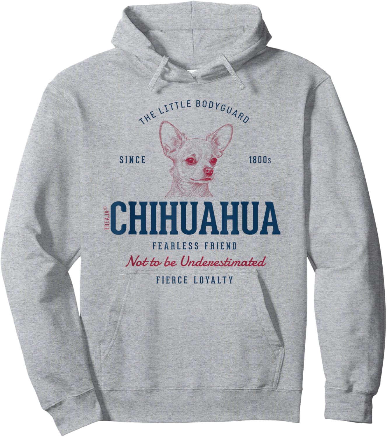 Retro Styled Vintage Chihuahua Hoodie - Hoodie | Ash