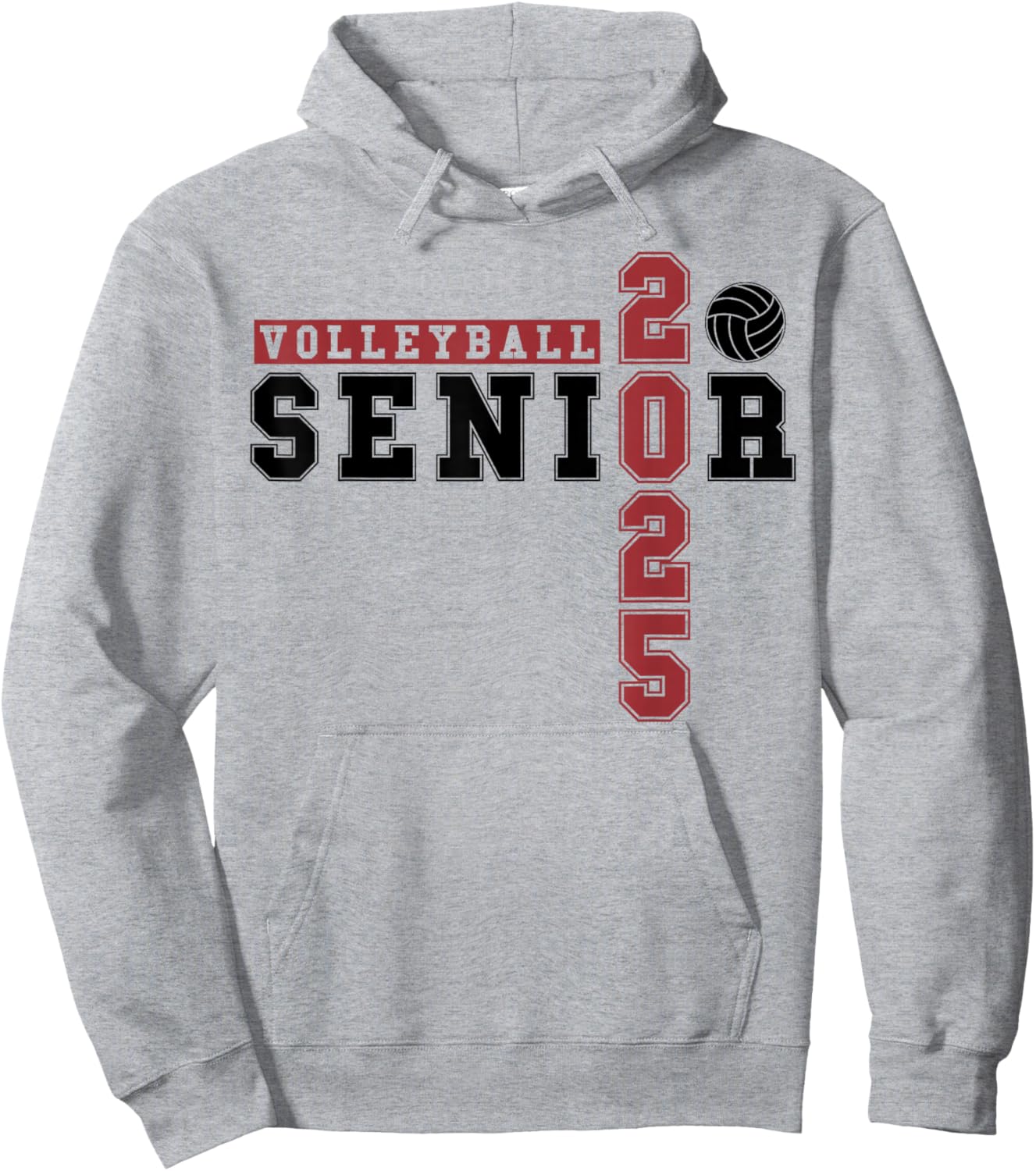 Volleyball Senior Night Volleyball Senior 2025 Graduation 35 Hoodie - Hoodie | Ash