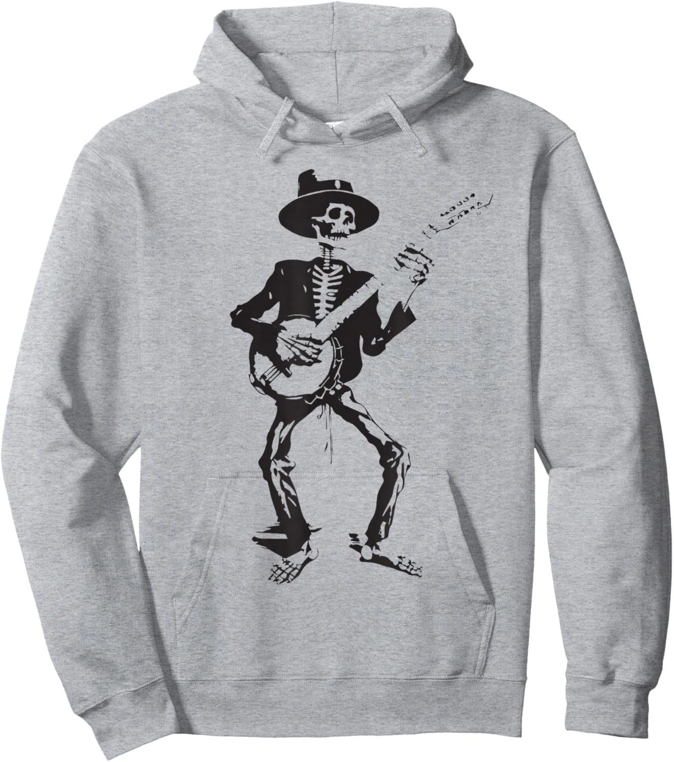 Banjo Dancing Skeleton Bluegrass Music Festival Hoodie - Hoodie | Ash