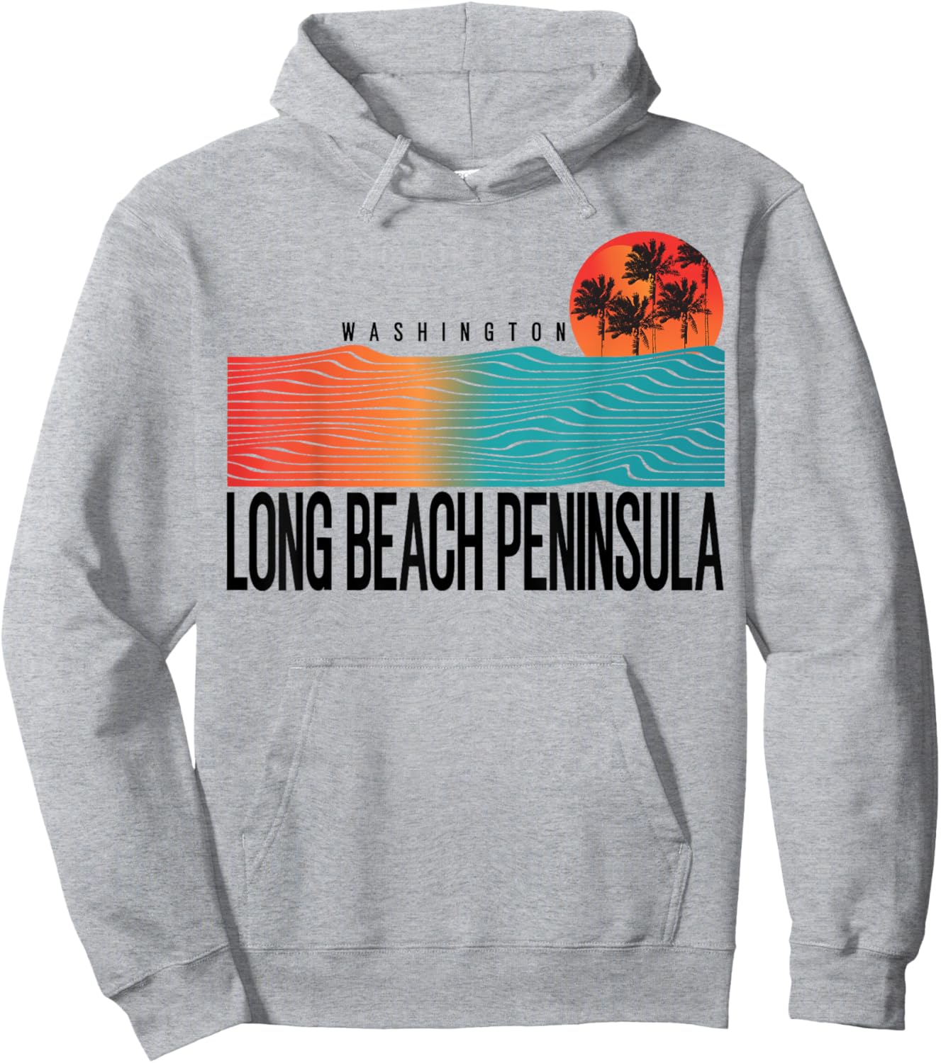 Washington Long Beach Peninsula Women Men Surfboarding Hoodie - Hoodie | Ash