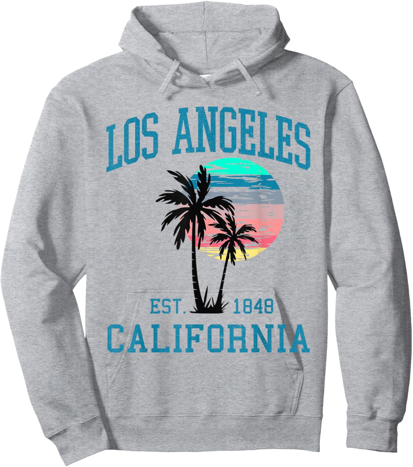 Los Angeles California LA Summer Vacation Beach Palm Trees Men Women Kids Hoodie - Hoodie | Ash