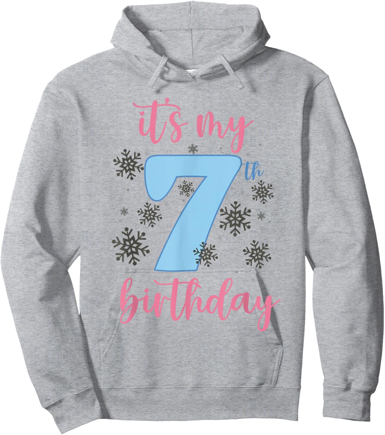 It's My 7th Birthday Snowflake Outfits For Toddler Girls Hoodie - Hoodie | Ash