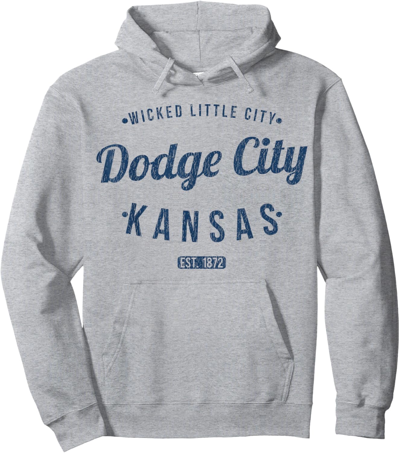 Dodge City Kansas Retro Vintage Souvenir KS Dodge City Hoodie - Hoodie | Ash
