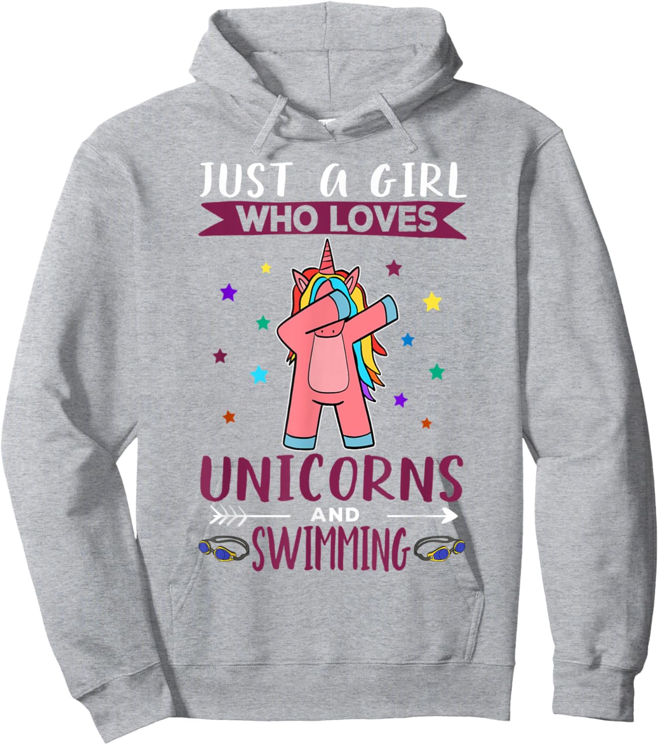Just A Girl Who Loves Unicorns And Swimming Unicorn Hoodie - Hoodie | Ash
