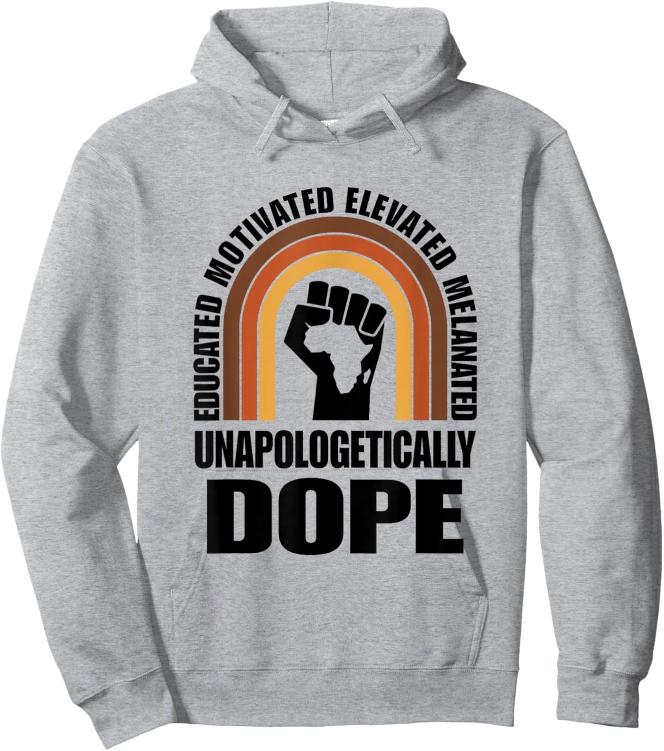 Dope Black Pride Unapologetically Melanated Hoodie - Hoodie | Ash