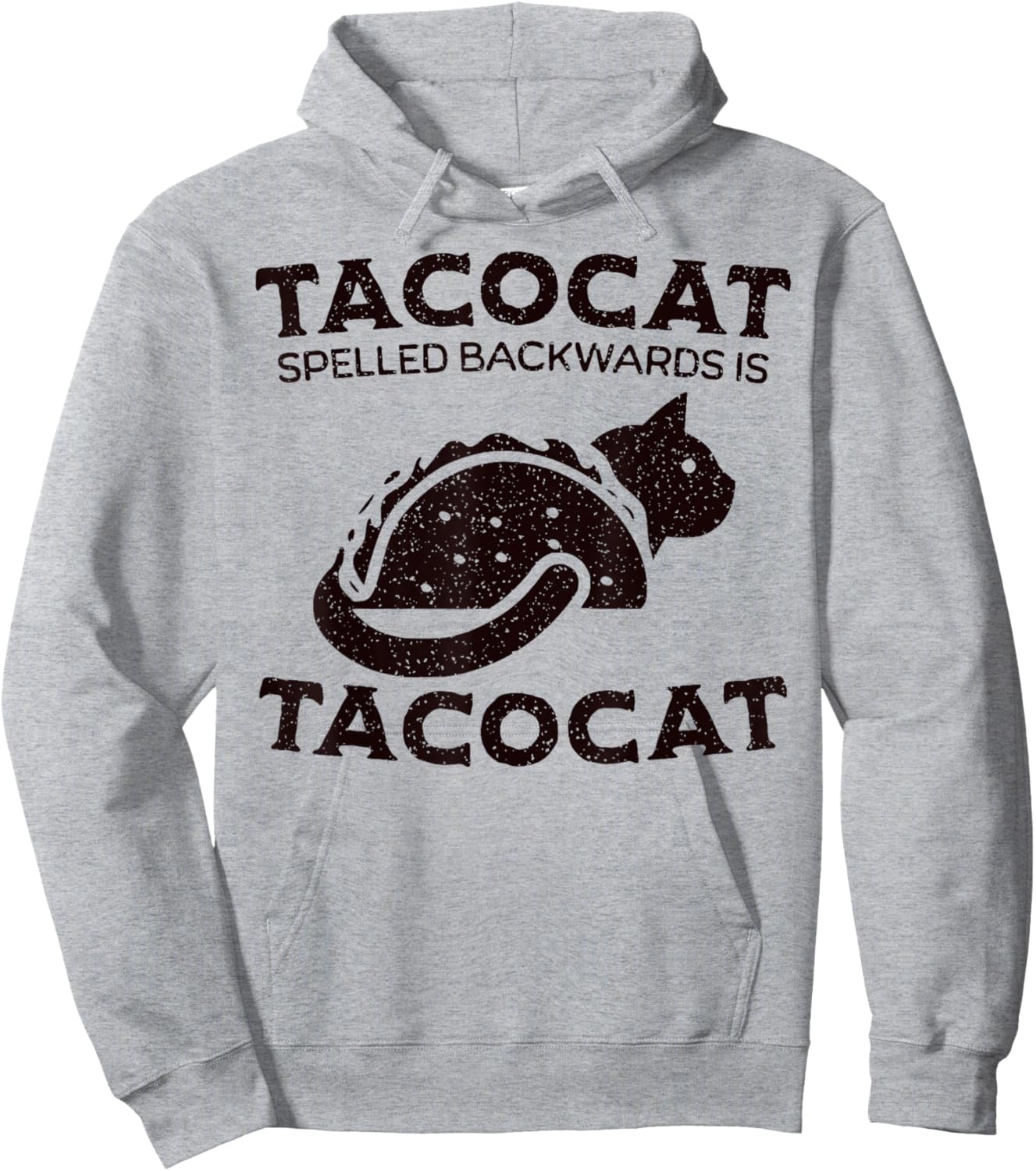Tacocat Spelled Backward Is Tacocat Cat And Taco Lover Men Women Hoodie - Hoodie | Ash