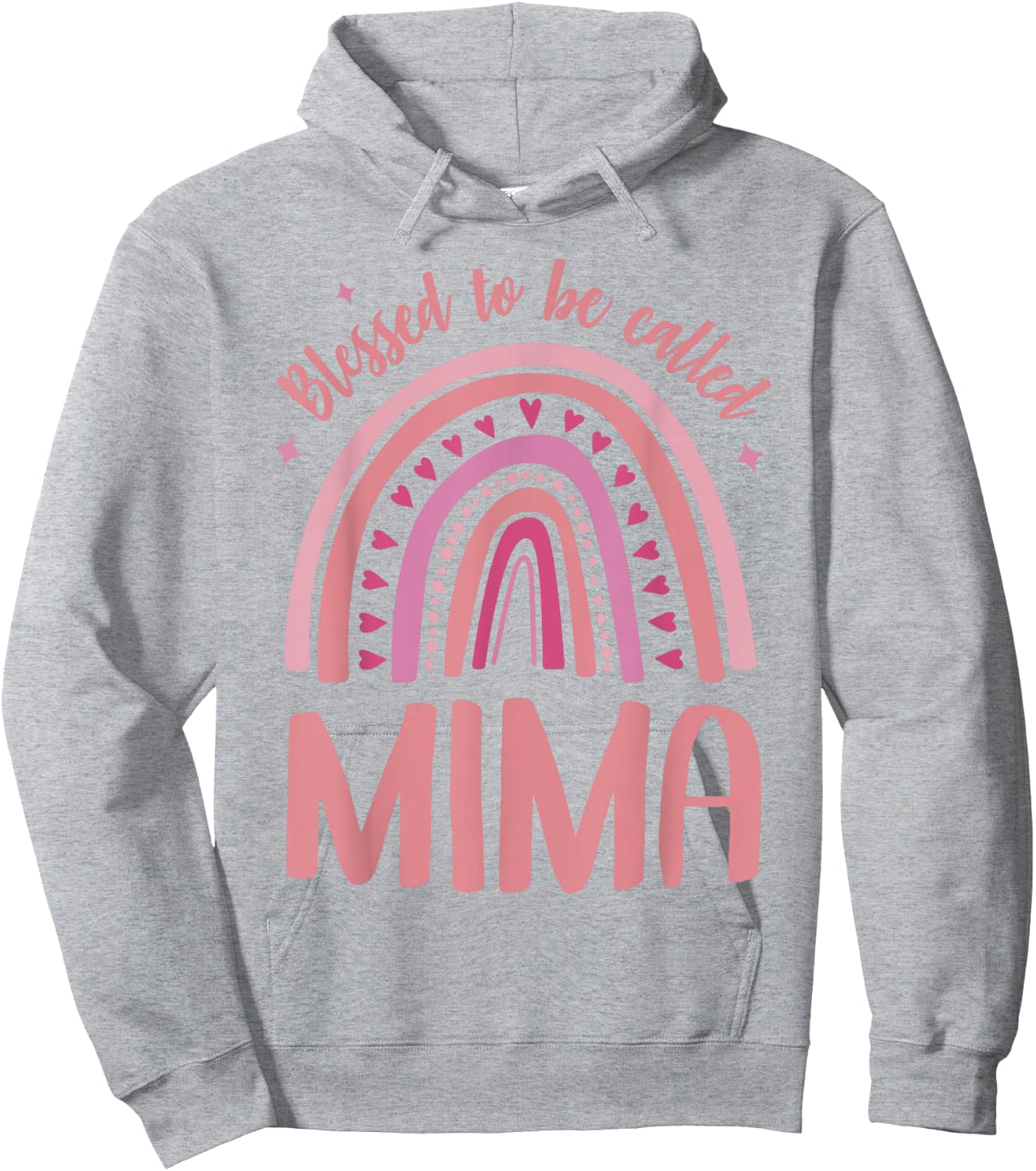 Mima Grandma Blessed to be called Mima Hoodie - Hoodie | Ash