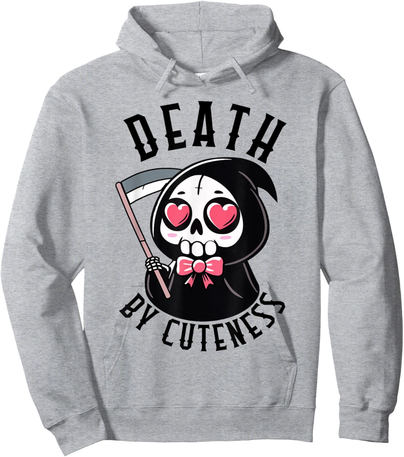 Death by Cuteness Grim Reaper Creepy Cute Pastel Goth Hoodie - Hoodie | Ash