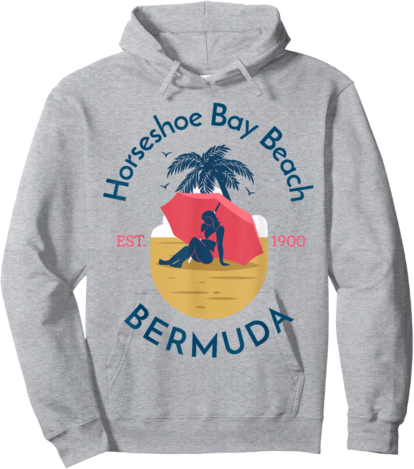 Horseshoe Bay Beach Bermuda Hoodie - Hoodie | Ash