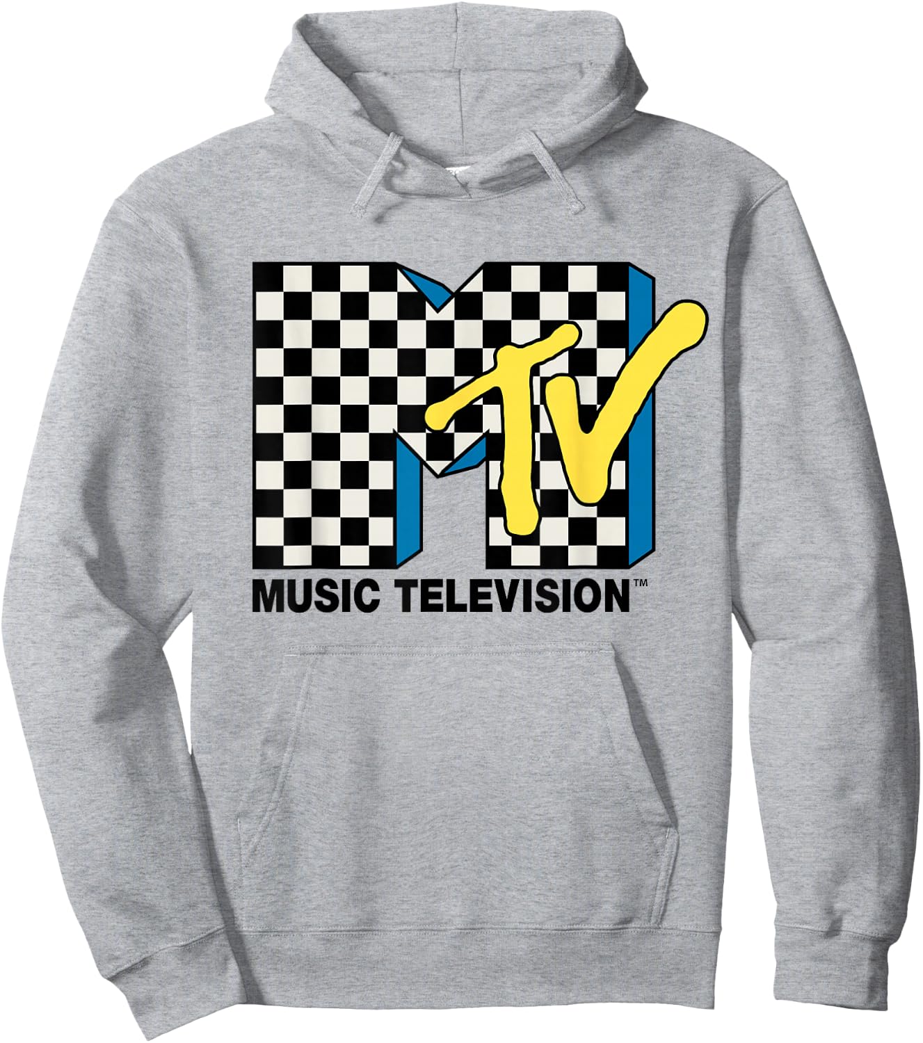 MTV Checker Logo Hoodie - Hoodie | Ash
