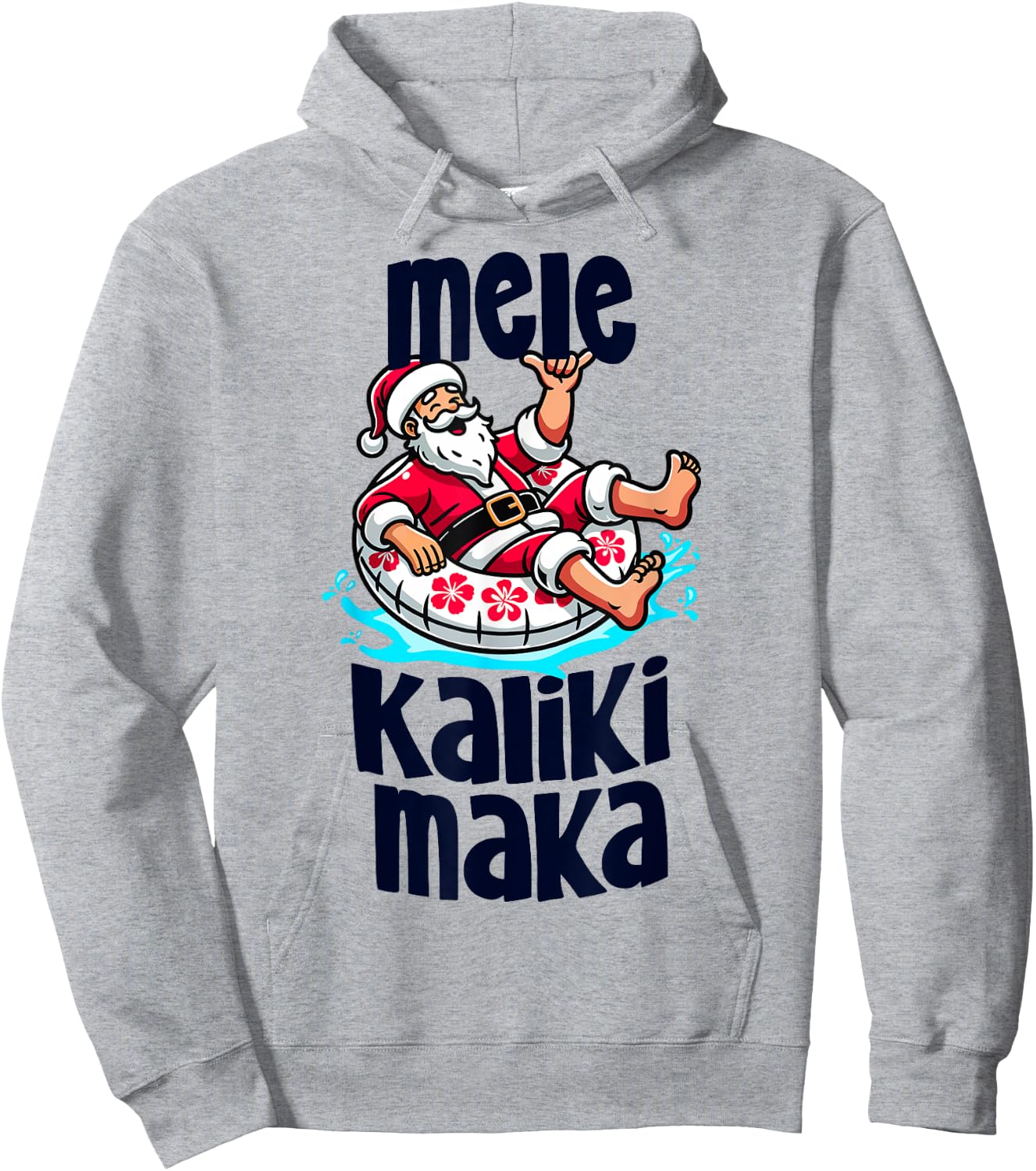 Funny Mele Kalikimaka Family Vacation Hawaiian Christmas Hoodie - Hoodie | Ash