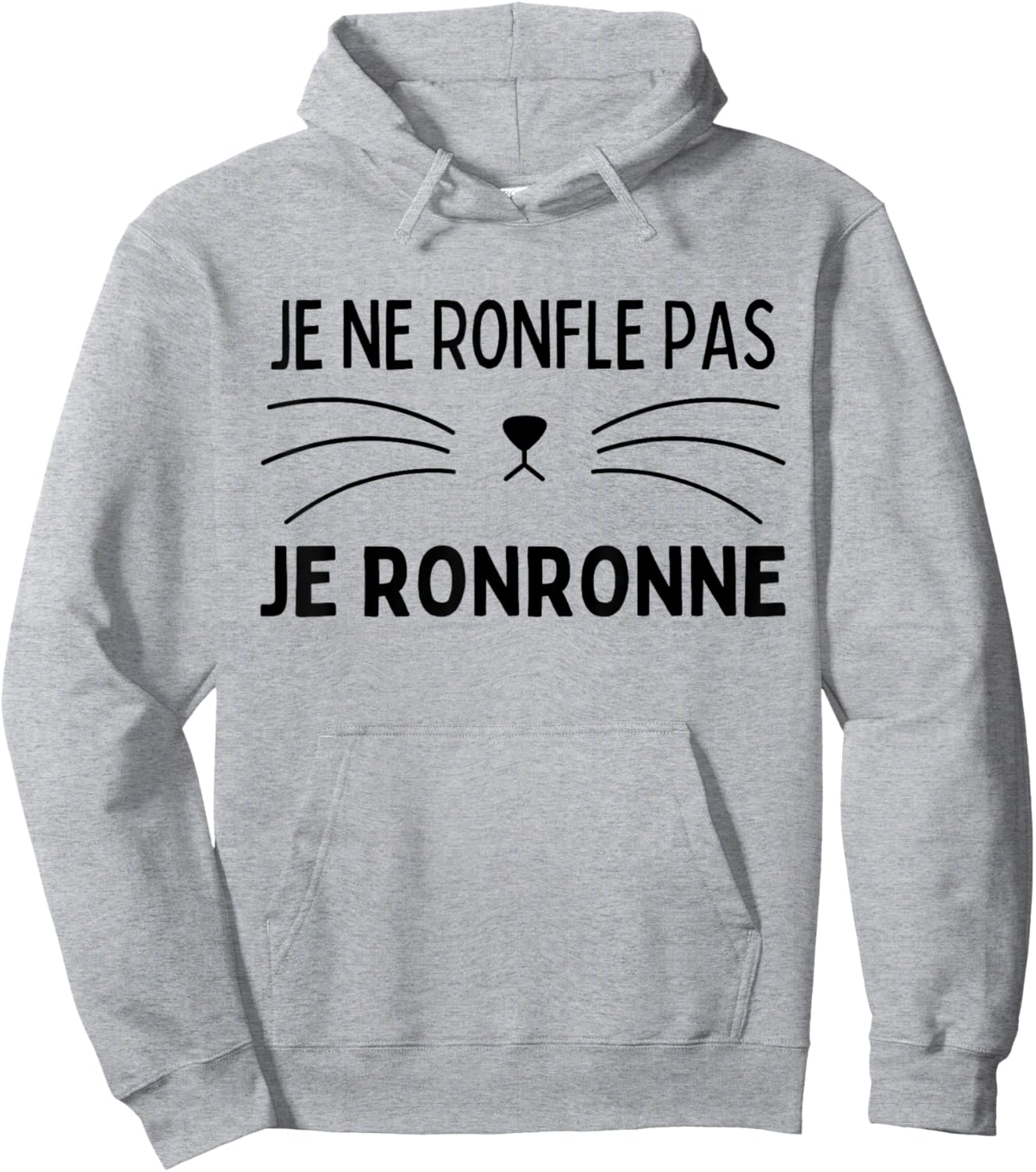 Je Ne Ronfle Pas Je Ronronne - Cat Nightshirt Pyjamas , white, S Hoodie - Hoodie | Ash