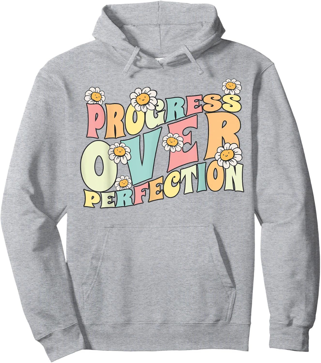 Progress Over Perfection Back to School Teacher and Kids Hoodie - Hoodie | Ash