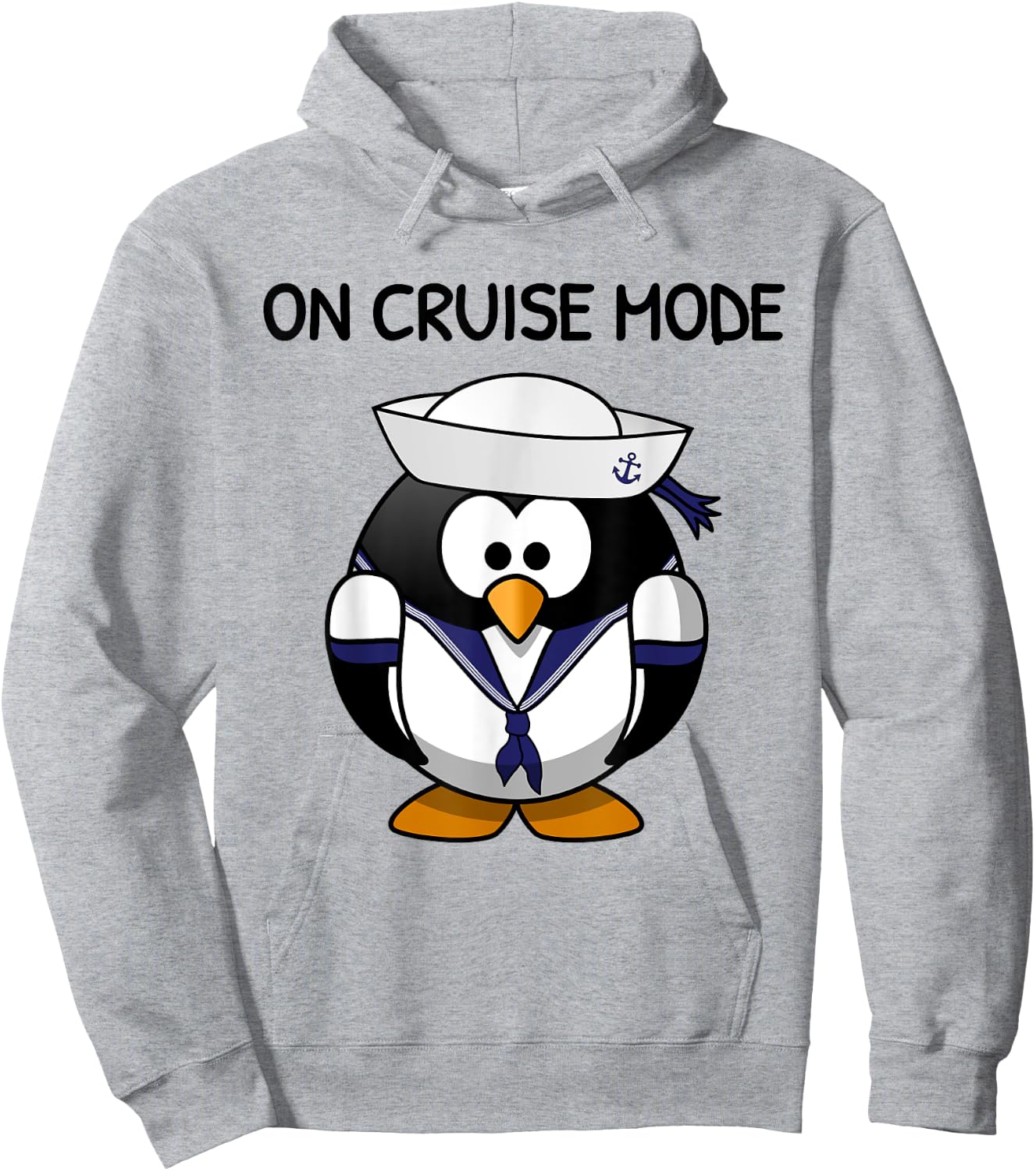 On Cruise Mode Cute Vacation Penguin Hoodie - Hoodie | Ash