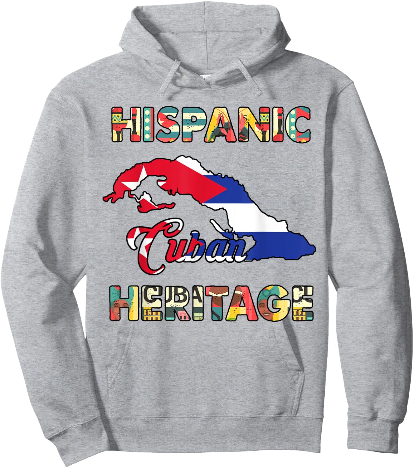 Cuba Hispanic Heritage Month Cuban Flag Men Women Cubanita Hoodie - Hoodie | Ash