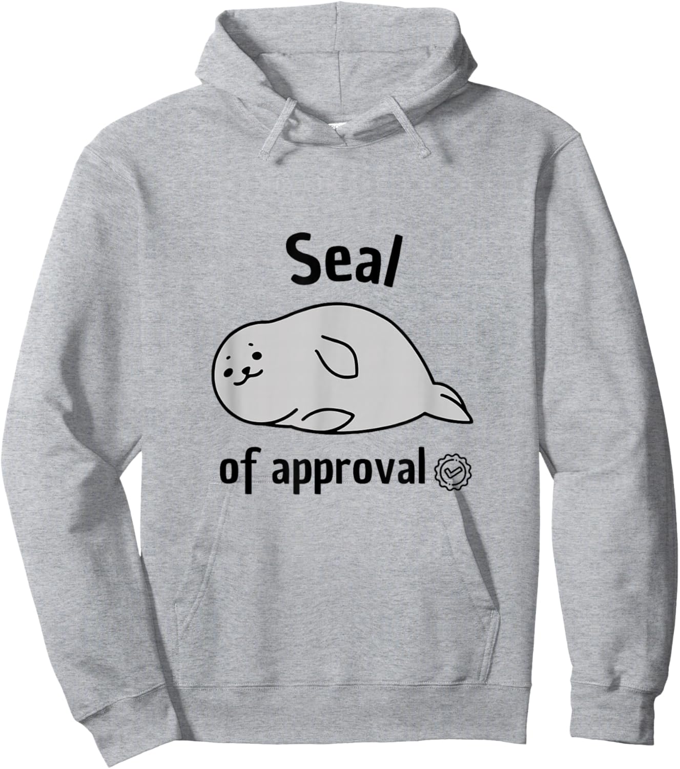 Seal of approval - süße Robbe im Comicstil lustiger Spruch Hoodie - Hoodie | Ash