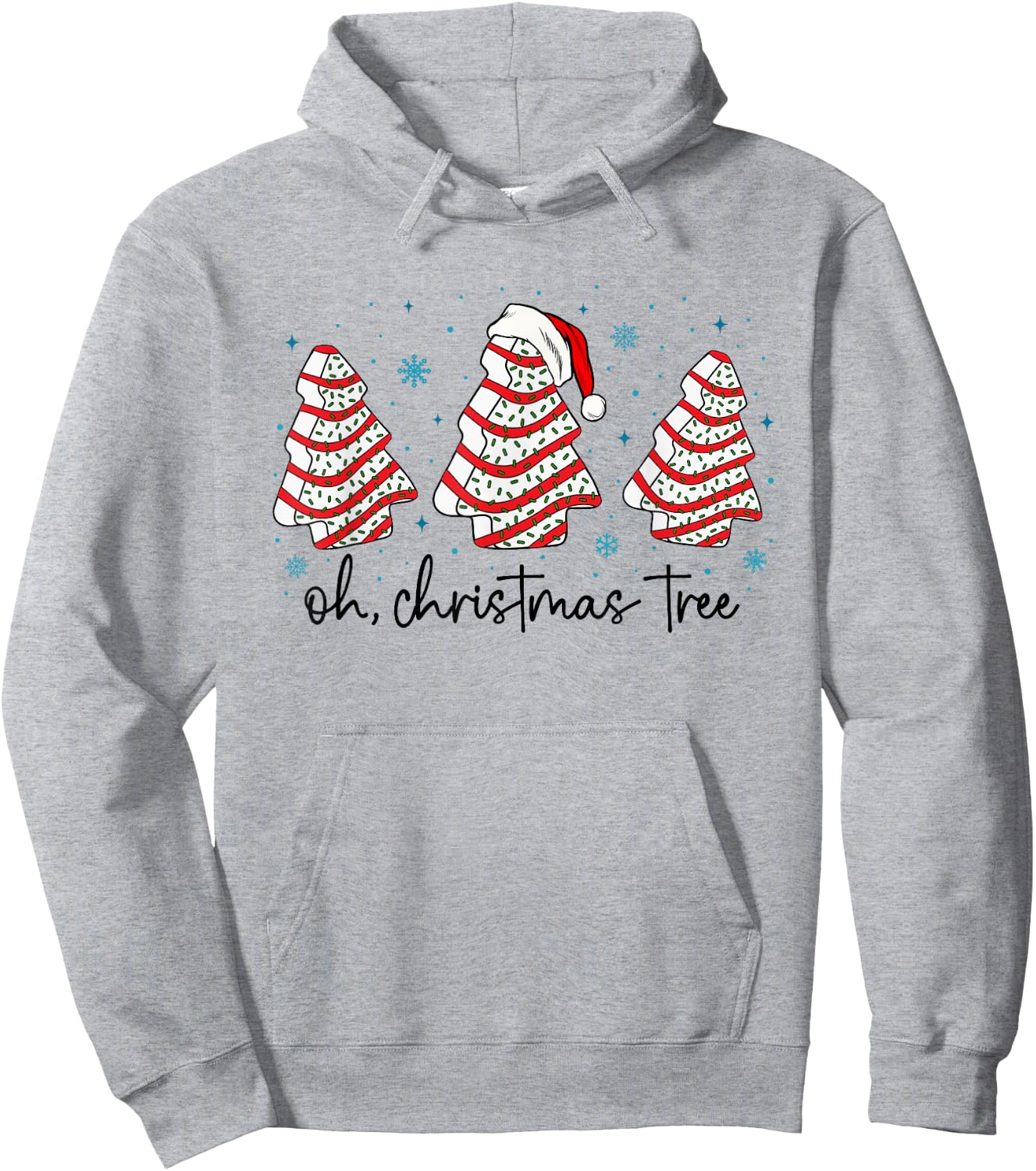 Oh Christmas Tree Cakes Debbie Becky Jen Cake Lovers Xmas Hoodie - Hoodie | Ash