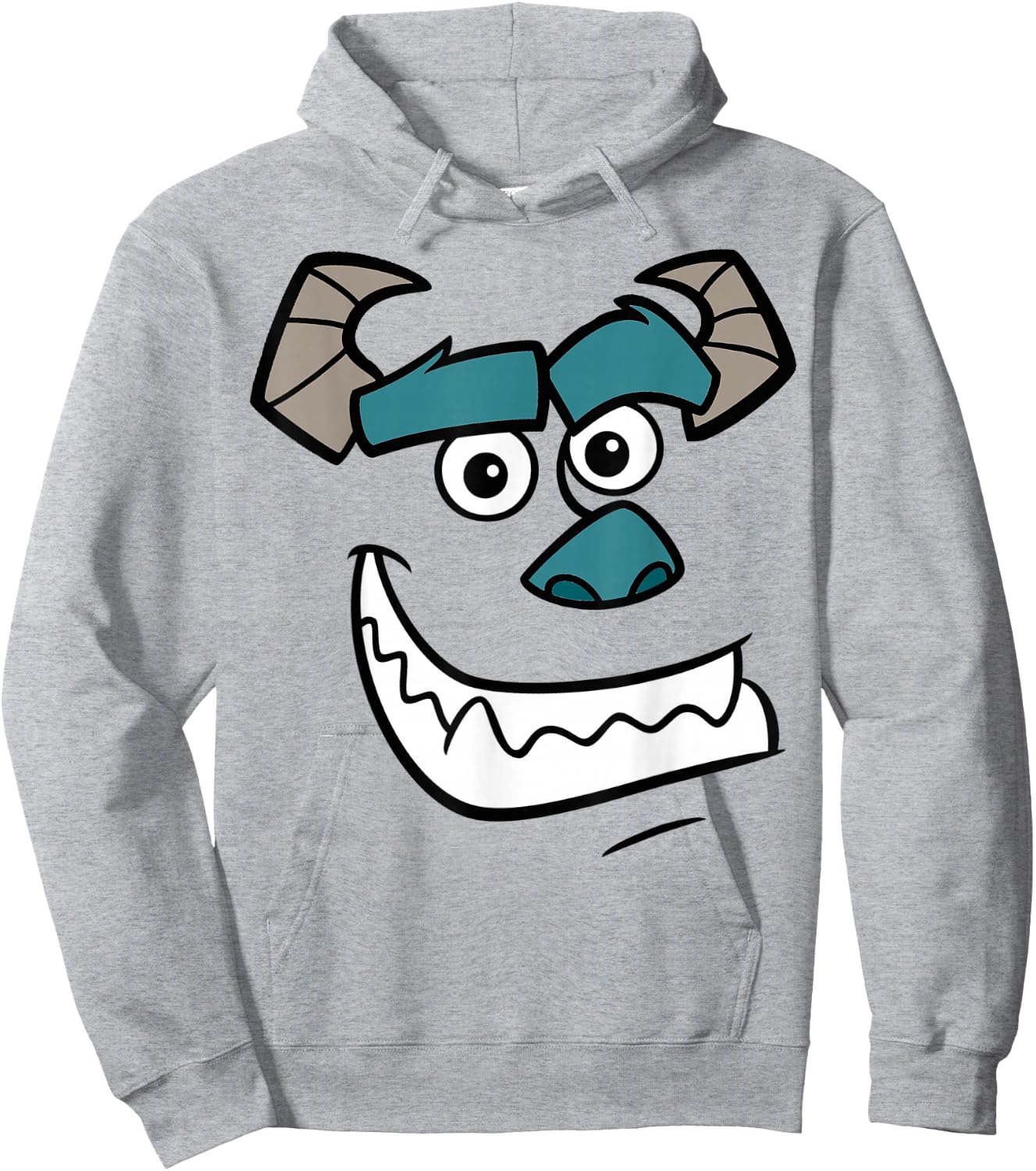 Disney Pixar Monsters Inc Sulley Face Costume Hoodie - Hoodie | Ash