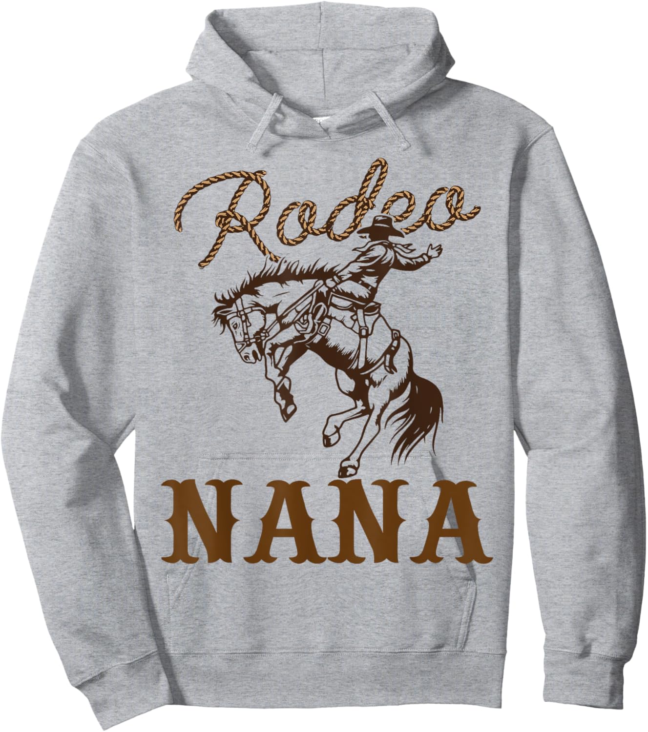 Nana Birthday Cowboy Cowgirl Western Rodeo Grandma Party Hoodie - Hoodie | Ash