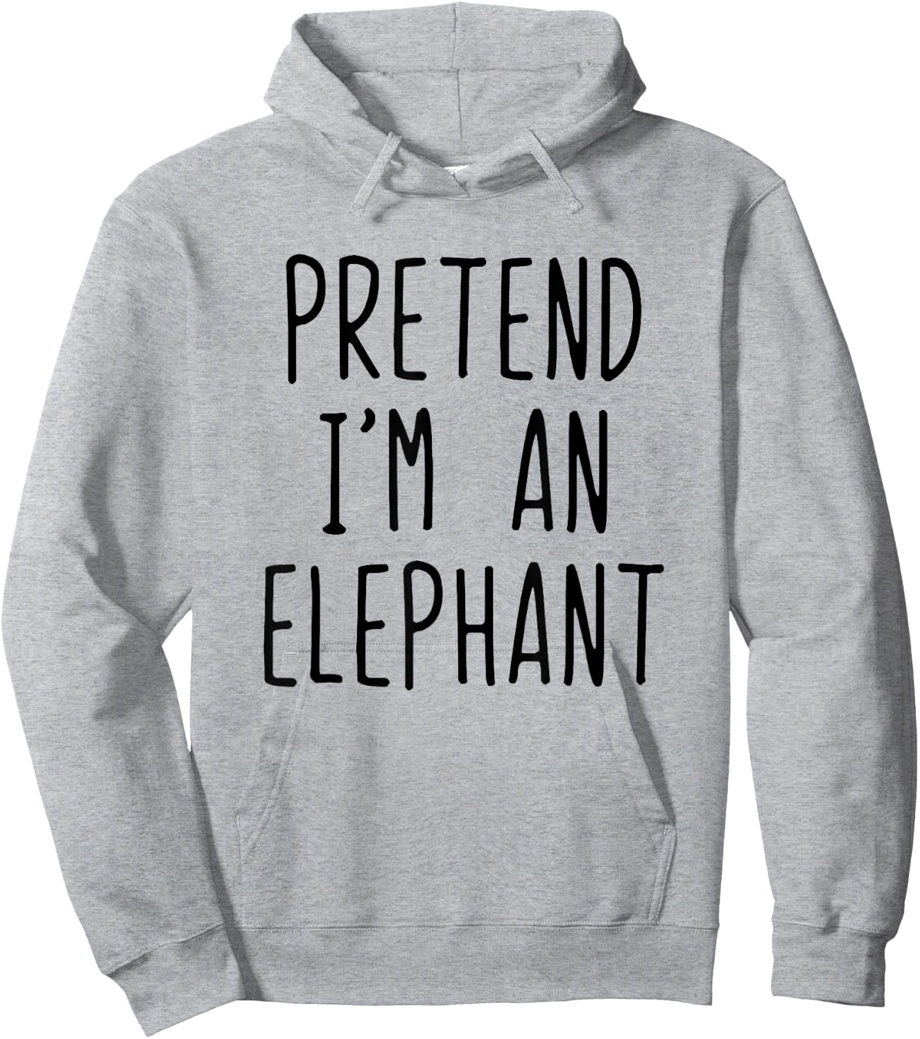 Pretend I'm A Elephant Costume Halloween Lazy Adult Kids Hoodie - Hoodie | Ash