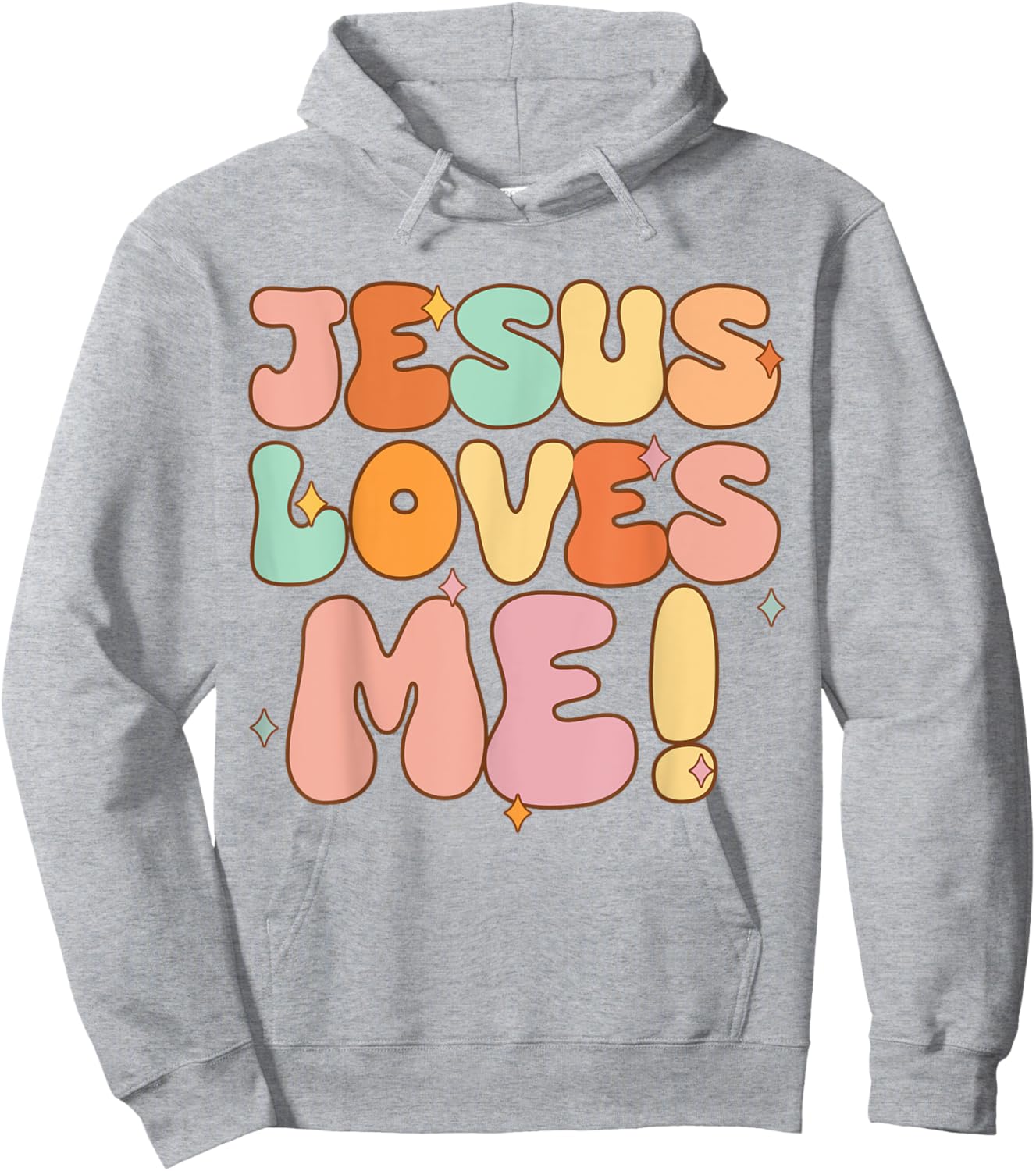 Boys Jesus Loves Me-Shirt Groovy Toddler Girl Kid Christian Hoodie - Hoodie | Ash
