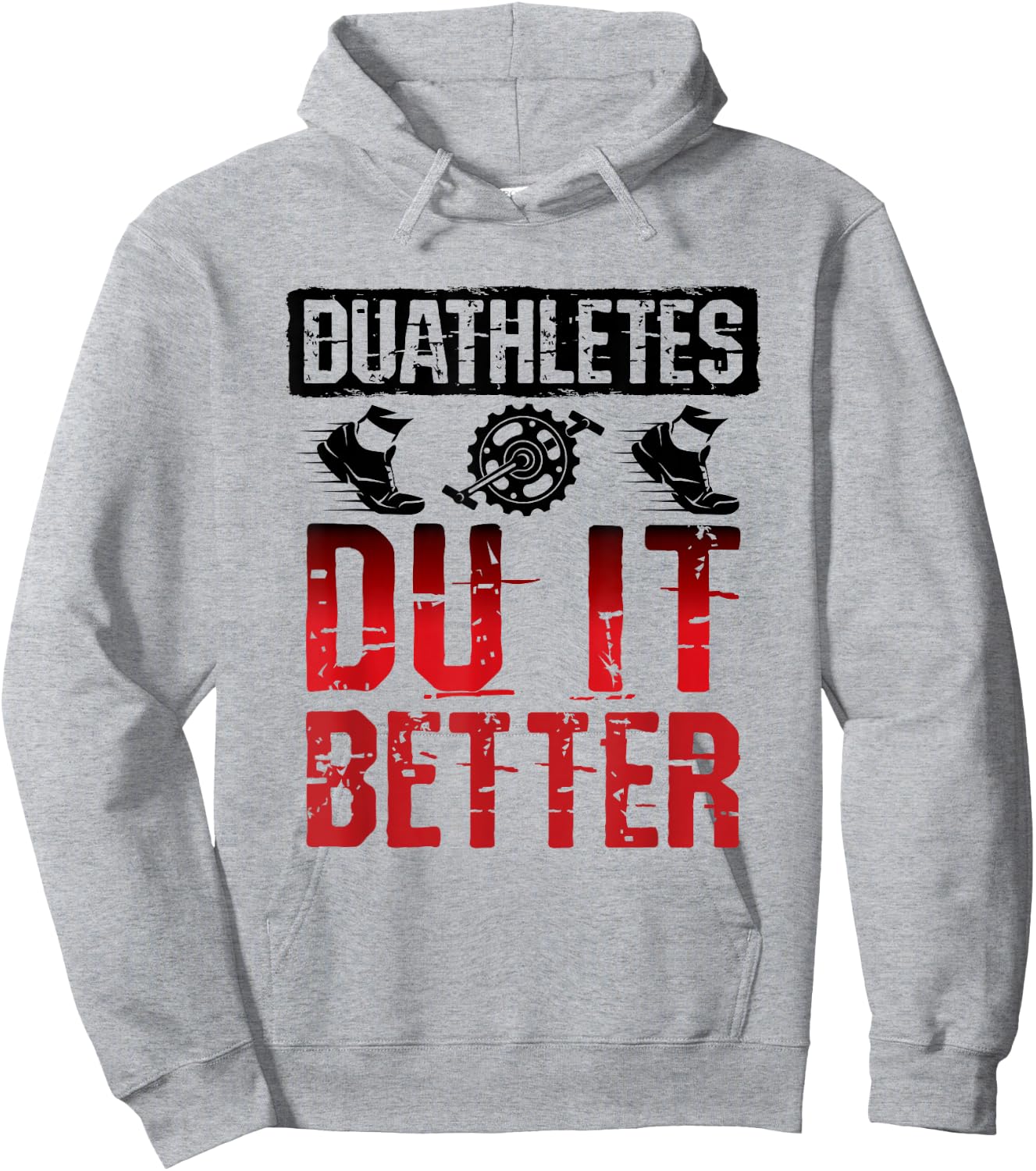 Duathletes Du It Better Duathlon Hoodie - Hoodie | Ash