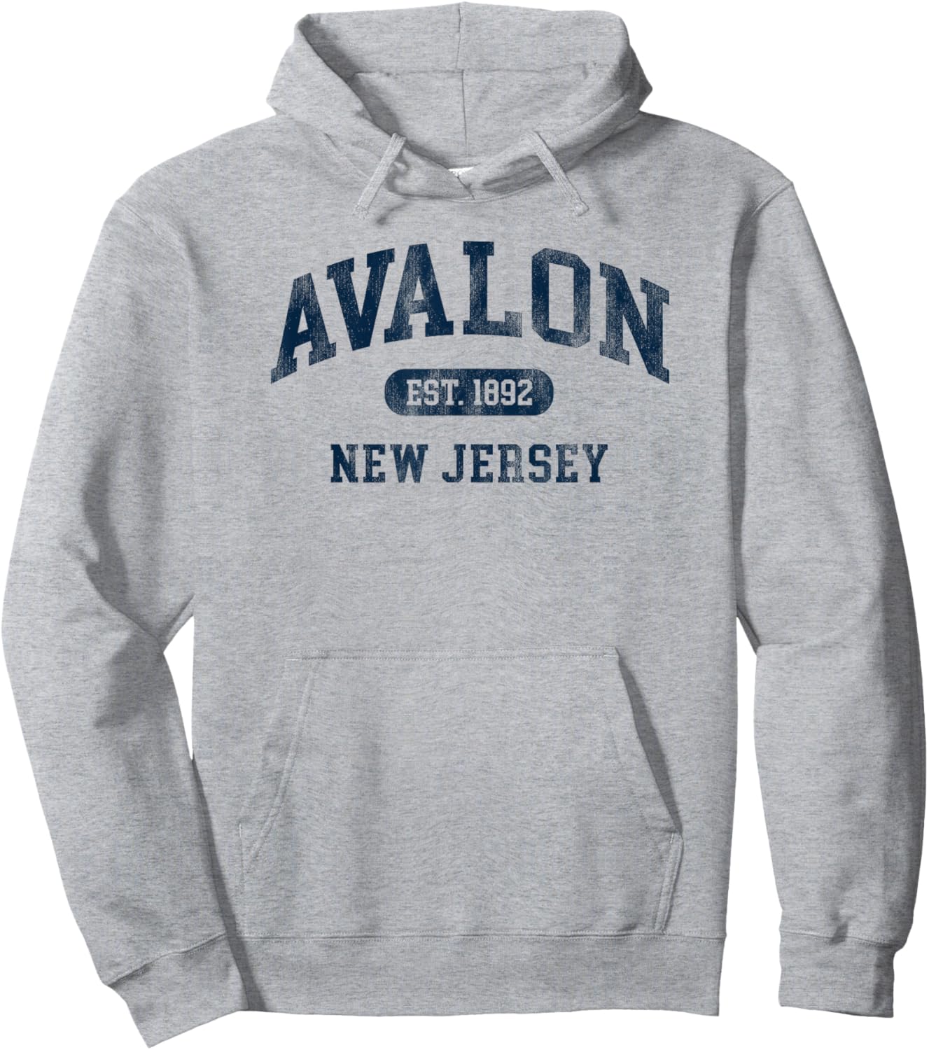 Vintage Avalon New Jersey Retro Preppy Throwback Hoodie - Hoodie | Ash