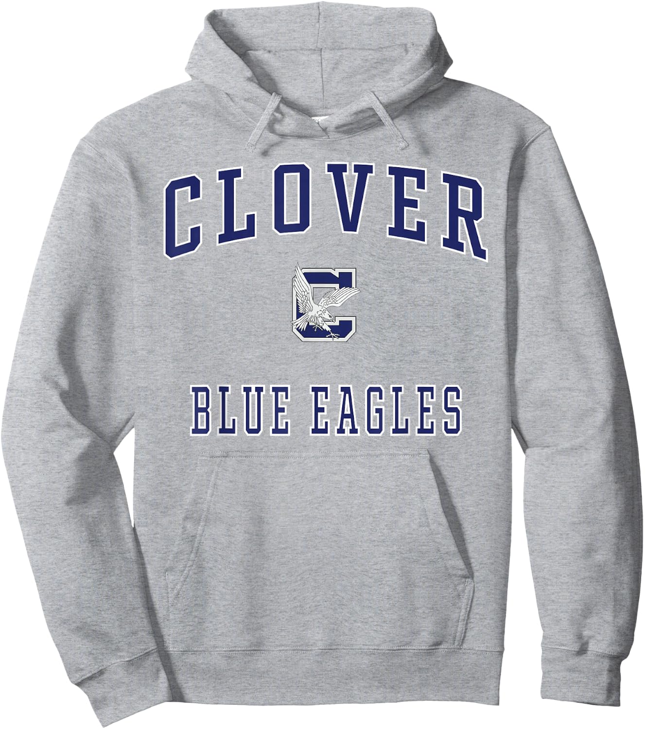 Clover High School Blue Eagles Hoodie - Hoodie | Ash