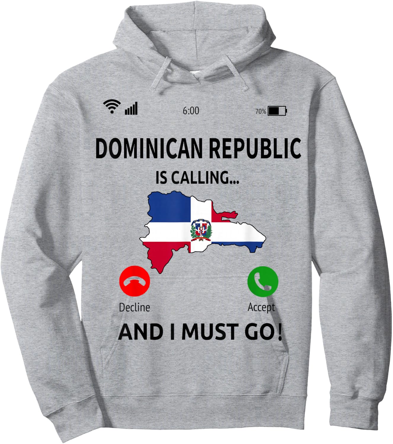 Dominican Republic Is Calling Republica Dominicana Hoodie - Hoodie | Ash