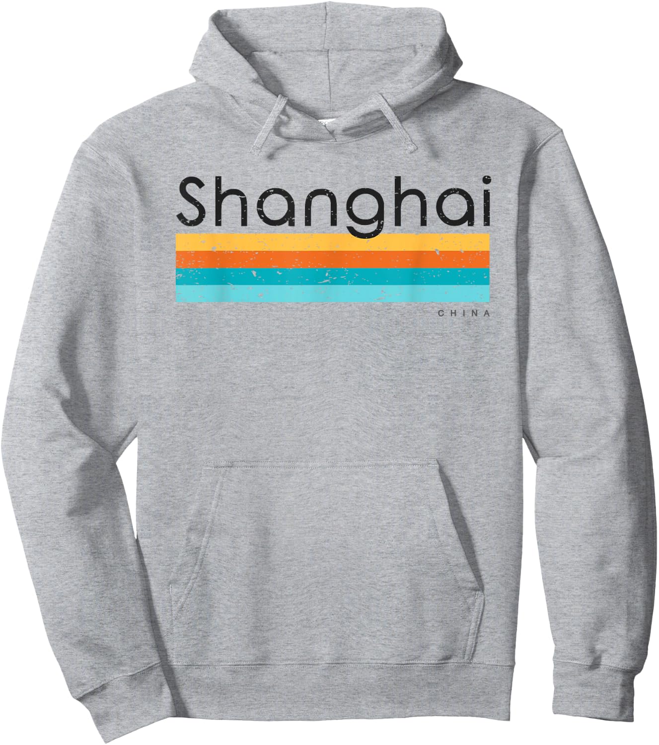 Vintage Shanghai China Retro Design Hoodie - Hoodie | Ash