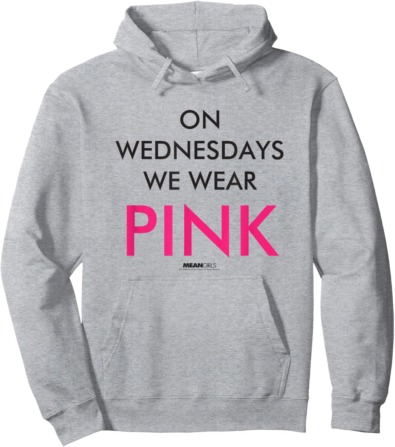 Mean Girls Wednesdays We Wear Pink Text Y2K Movie Hoodie - Hoodie | Ash