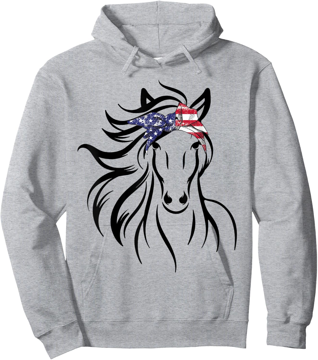 Women Horse Bandana for Horseback Riding Horse Lover Hoodie - Hoodie | Ash