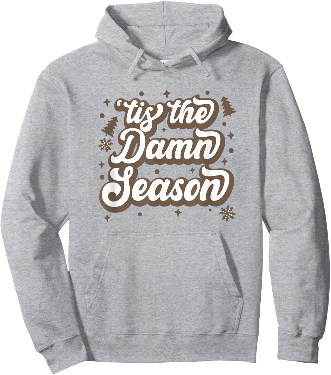 Tis the Damn Season Preppy Football Christmas College Girl Hoodie - Hoodie | Ash