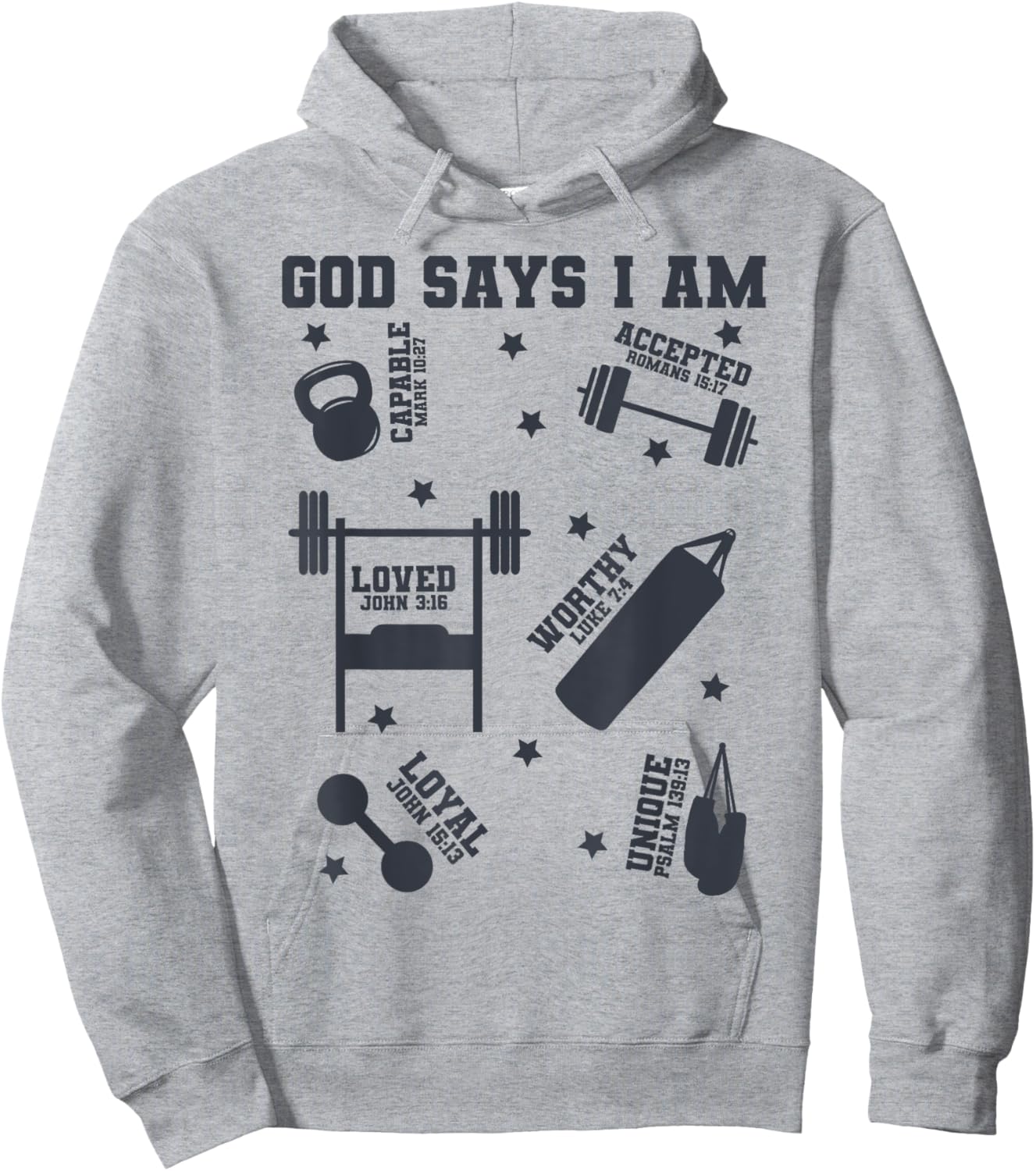 God Says I Am Gym Lover Men Women Christian Hoodie - Hoodie | Ash