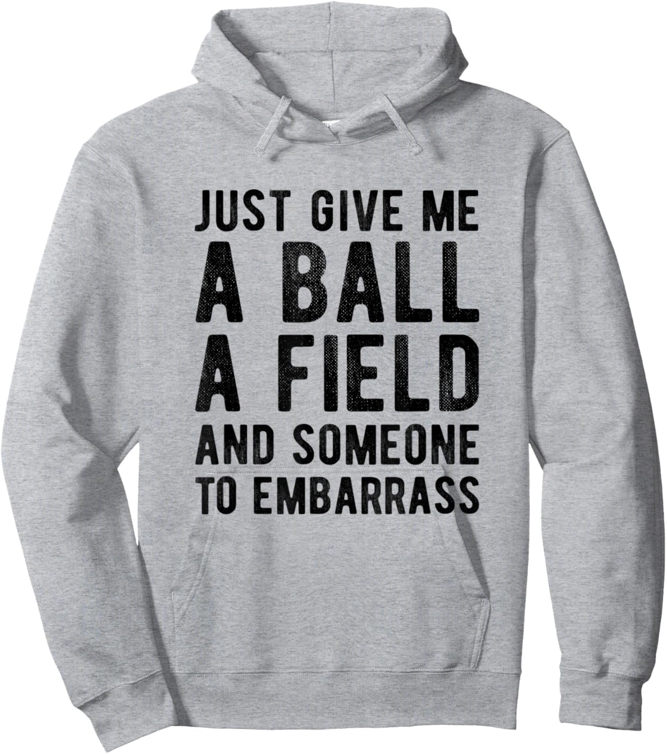 Funny Just Give me A Ball A Field and Someone to Embarrass Hoodie - Hoodie | Ash
