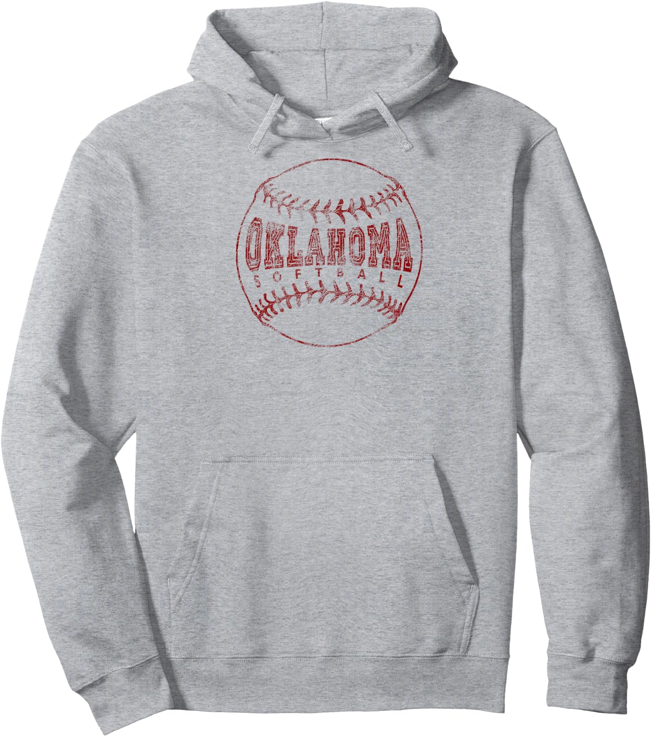 Oklahoma Softball Ball Hoodie - Hoodie | Ash
